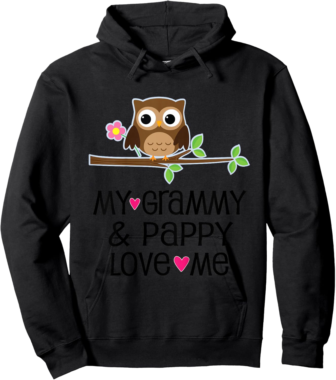 My Grammy and Pappy Love Me Grandchild Hoodie - Hoodie | Black