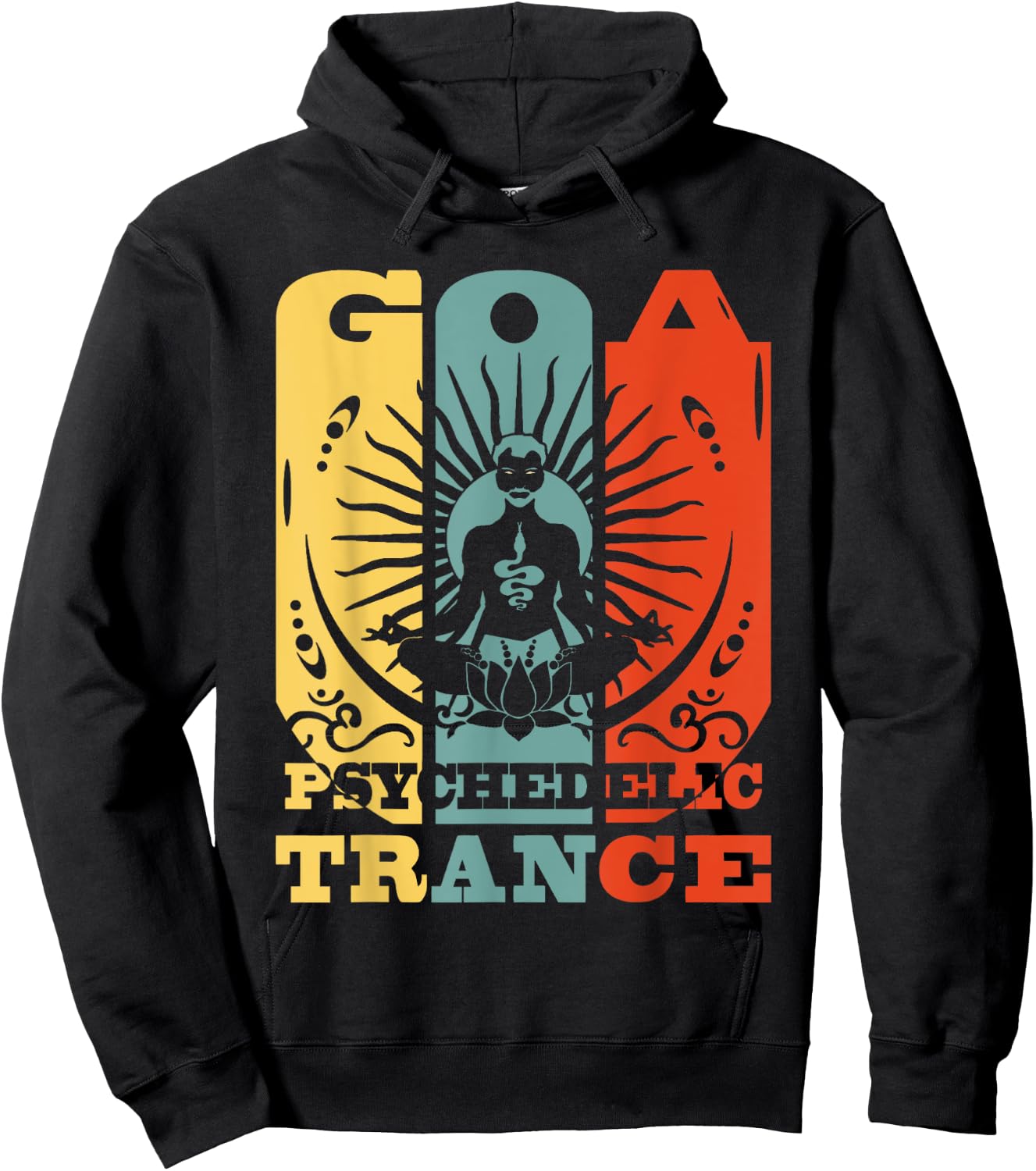 Goa Psychedelic Trance - OM Psytrance Present Hoodie - Hoodie | Black