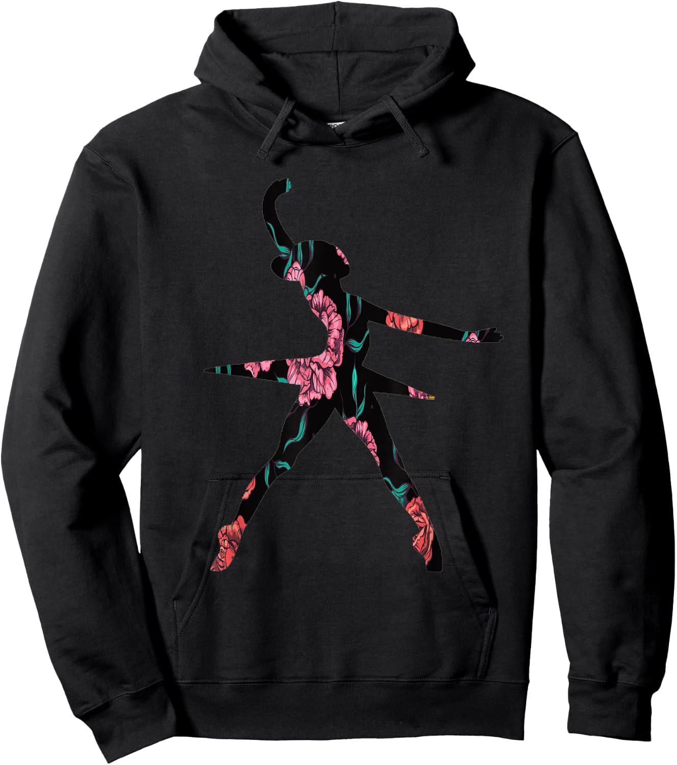 Ballet Dancer Flower Roses Floral Ballerina Ballet Dancing Hoodie - Hoodie | Black