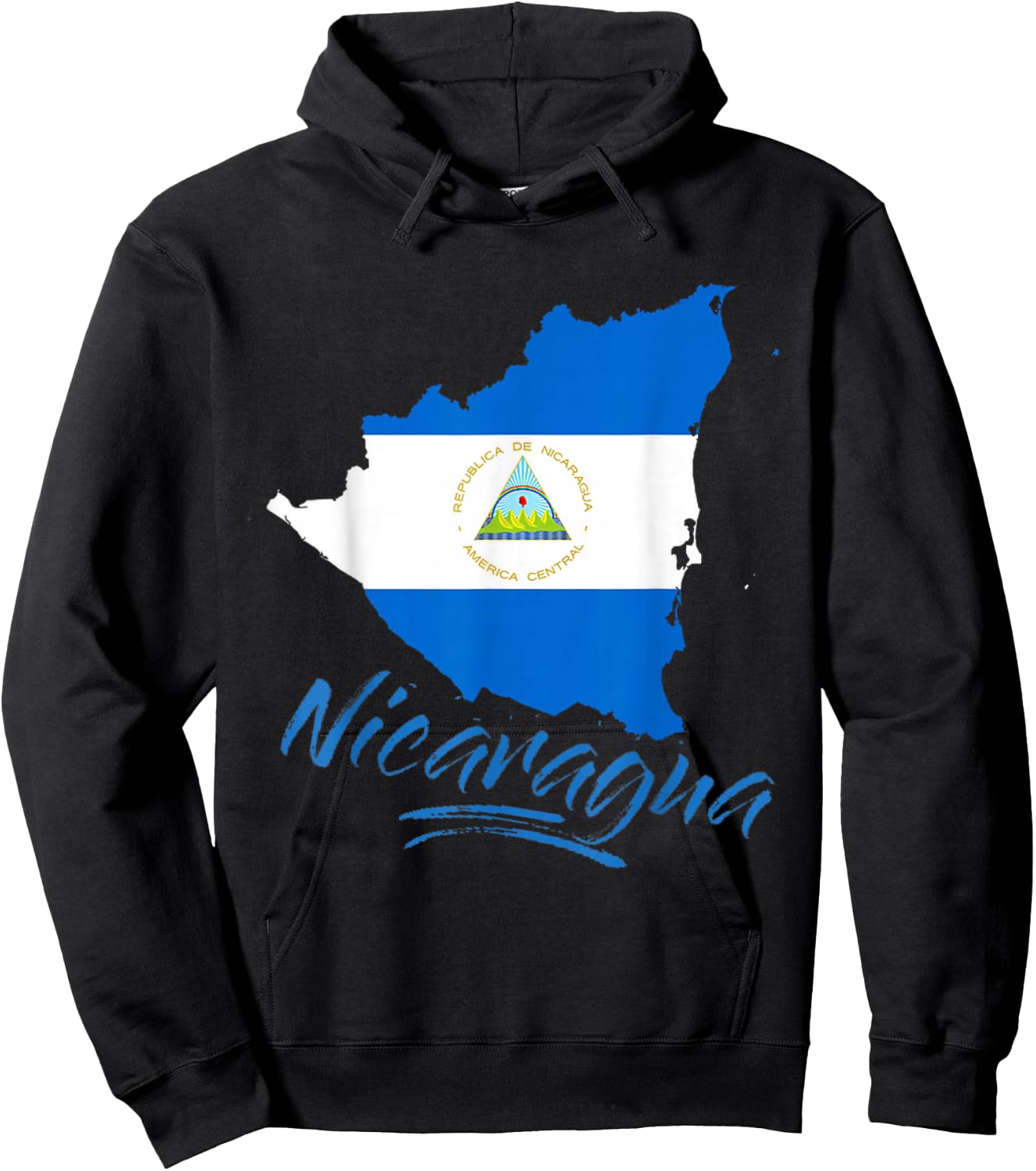 Nicaragua Blue Flag Men Women Kids De Nicaragua Hoodie - Hoodie | Black