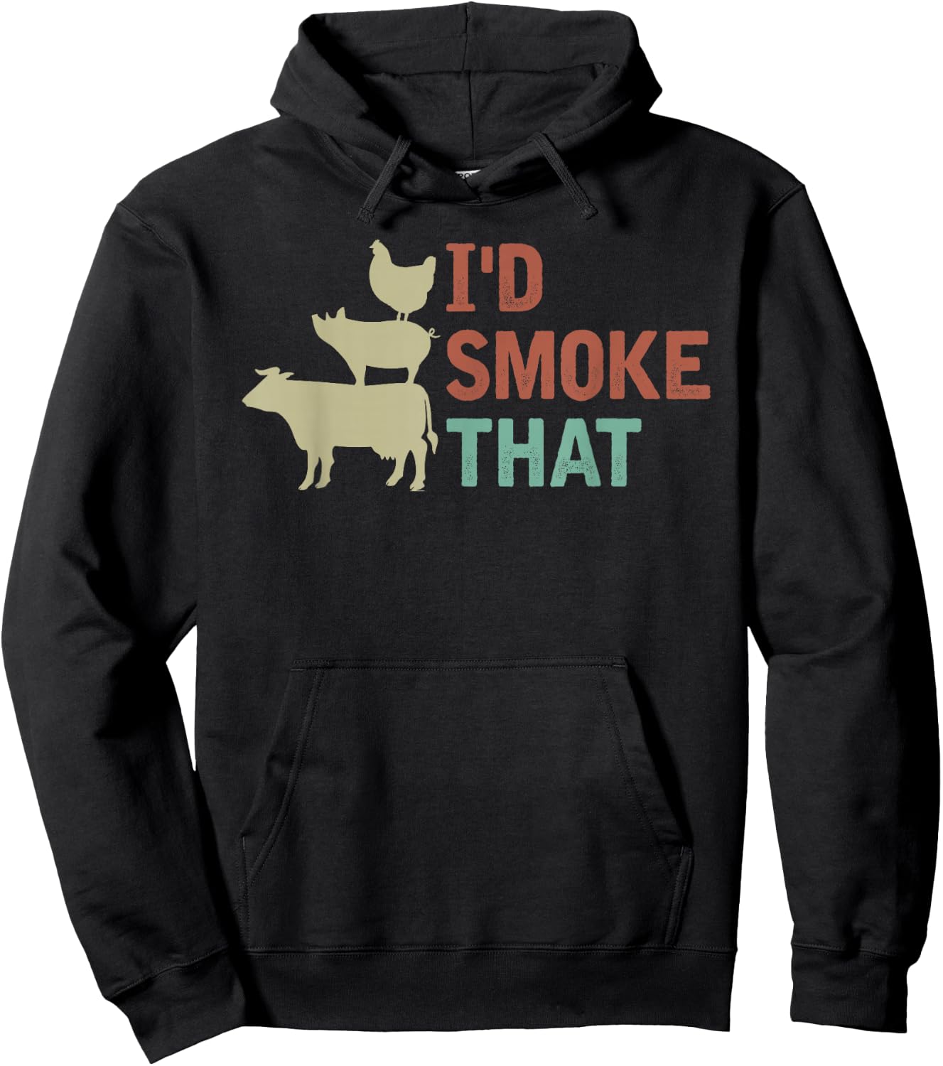 I d Smoke That Shirt Grilling Barbeque BBQ Hoodie - Hoodie | Black