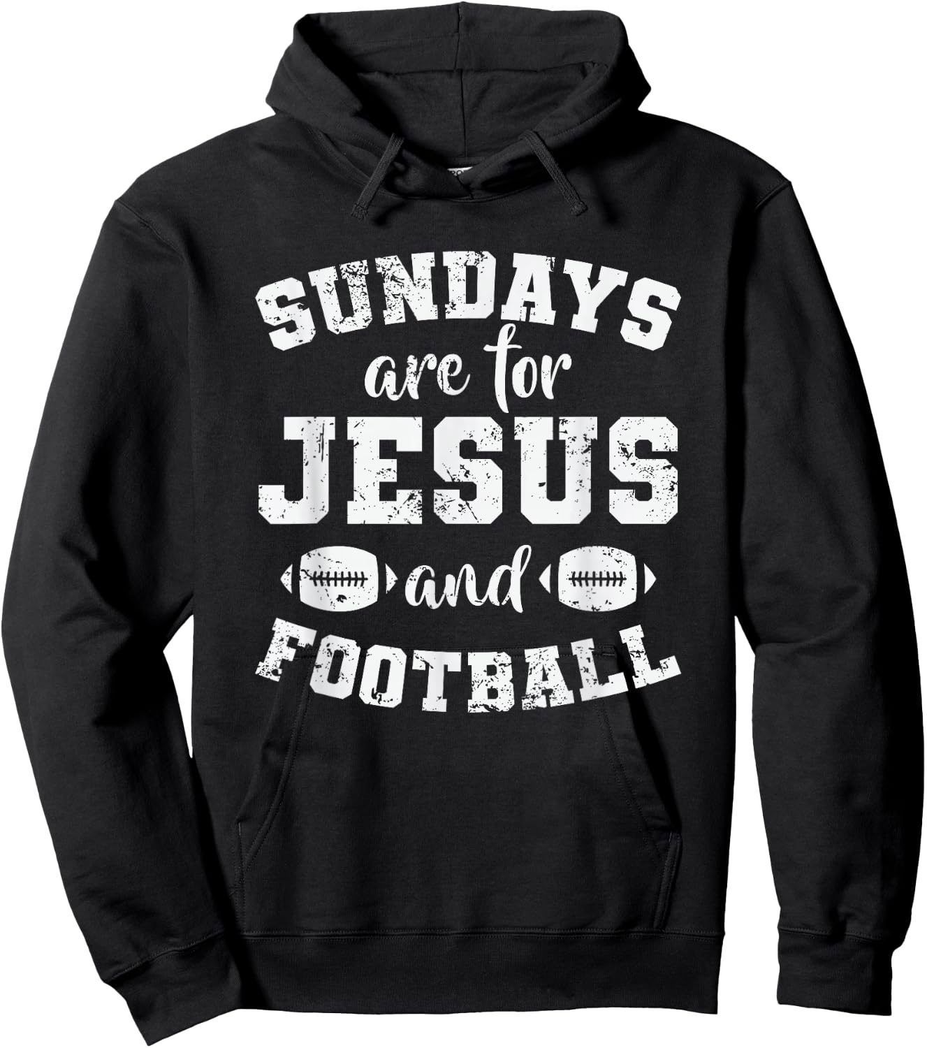 Sundays are for Jesus and Football USA Hoodie - Hoodie | Black
