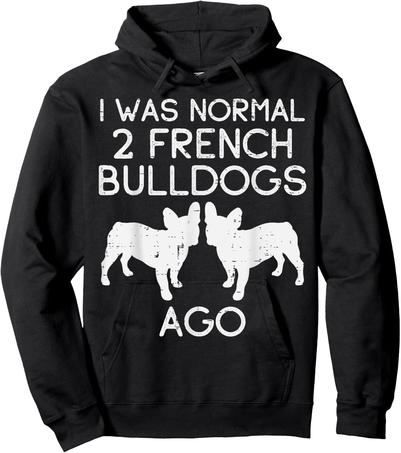 Normal 2 French Bulldogs Ago Frenchie Dog Lover Owner Gift Hoodie - Hoodie | Black