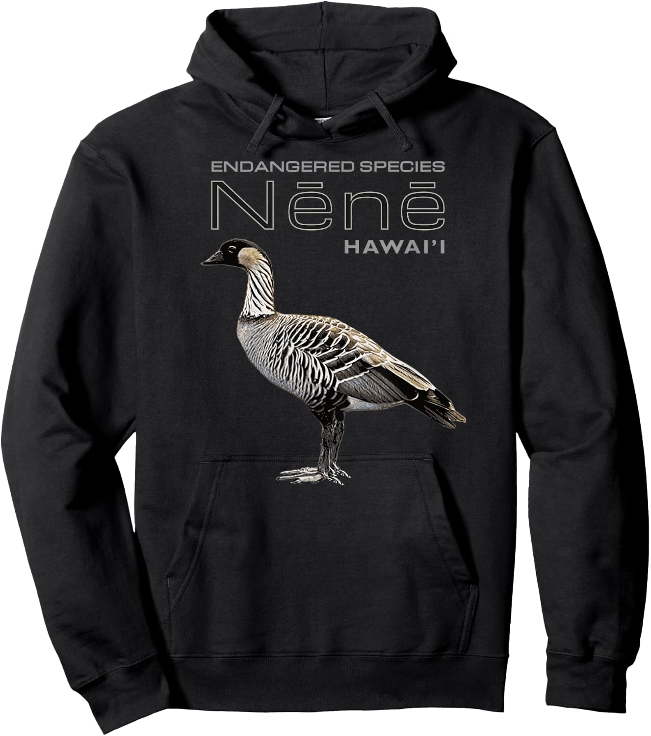 Nene Hawaii Endangered Species Goose Hawaiian Aloha Lit Gift Hoodie - Hoodie | Black