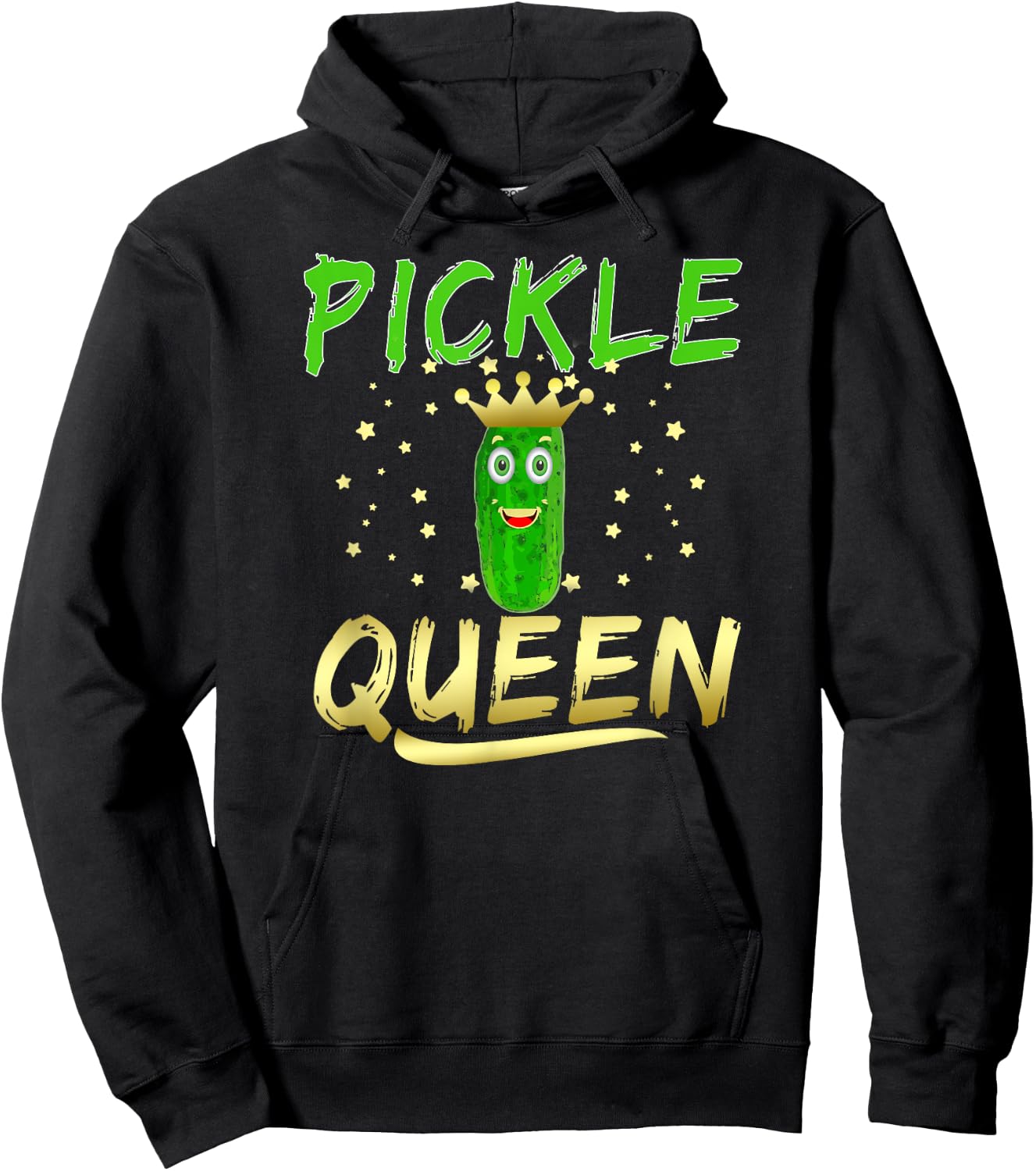 Pickle Queen Funny Pickle Enthusiast Cucumber Hoodie - Hoodie | Black