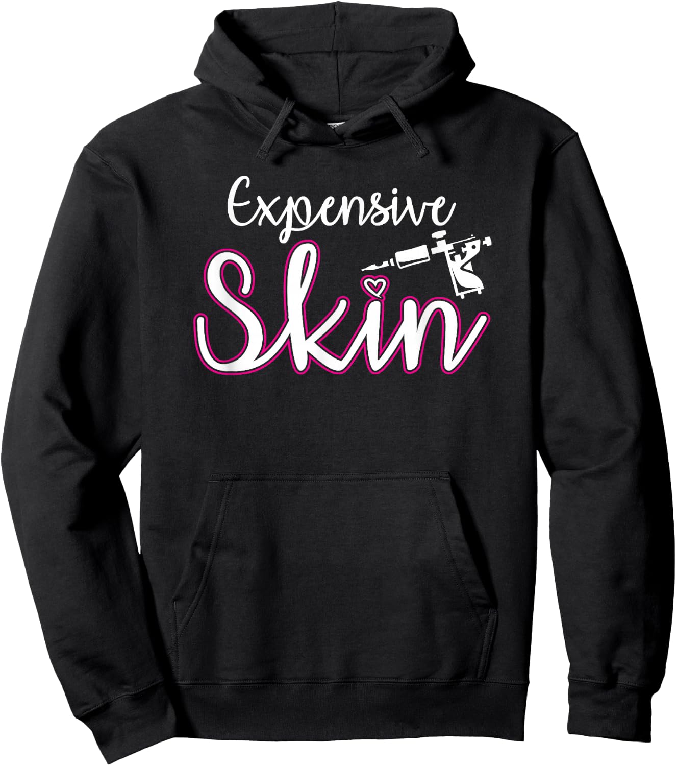 Expensive Skin Tattoo Artist Machine Inked Skin Beards Hoodie - Hoodie | Black