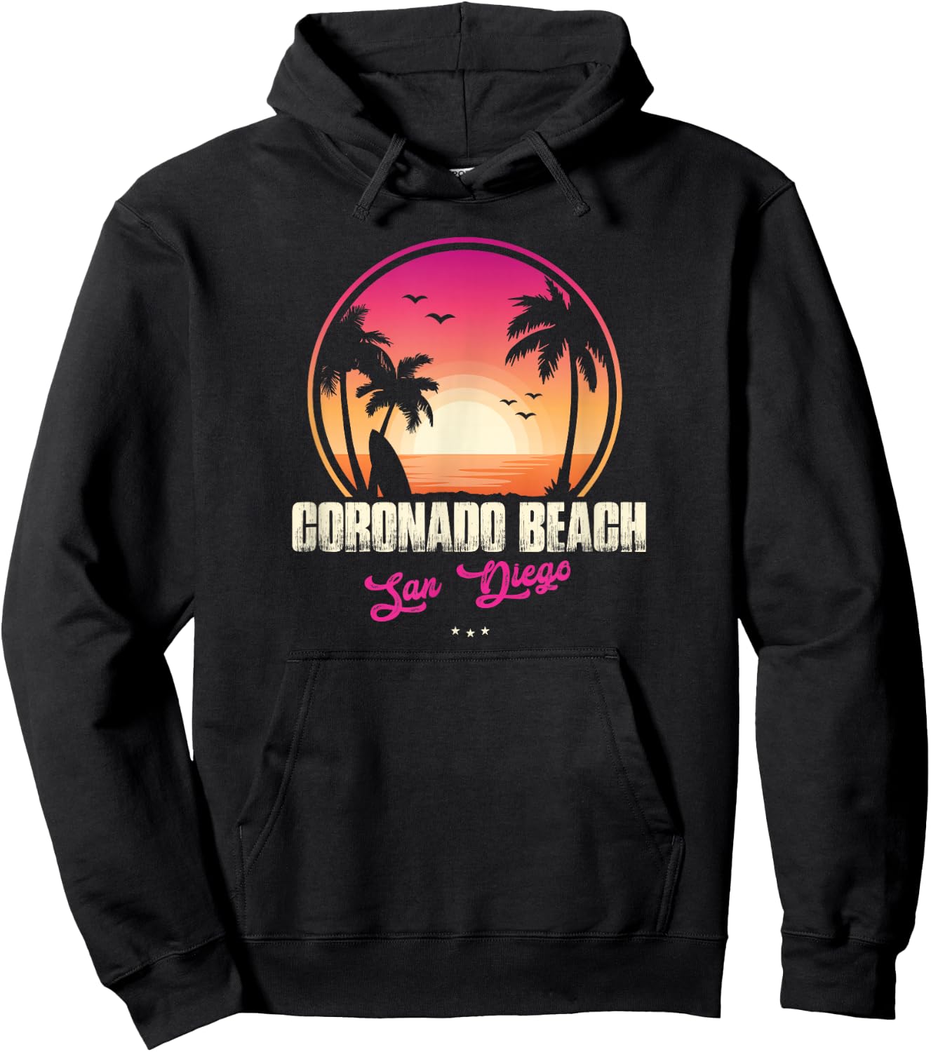 Coronado Beach Souvenir - San Diego Reminder Men Women Hoodie - Hoodie | Black