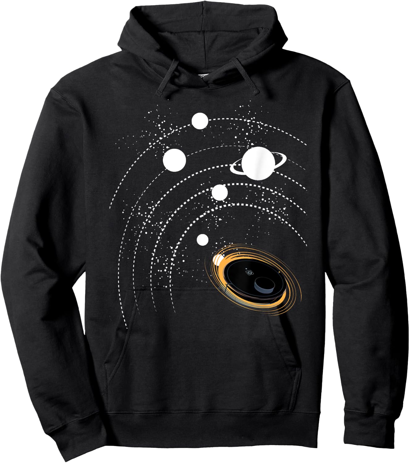 Star Vacuum Robot I Astronomy Robot Vacuum Cleaner Space Hoodie - Hoodie | Black
