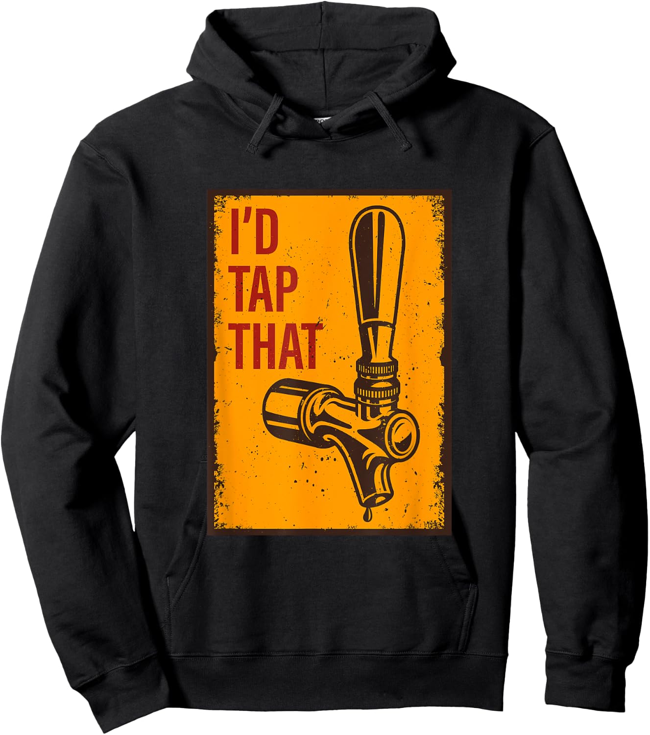I'd Tap That Funny Retro Vintage Beer Gift Hoodie - Hoodie | Black