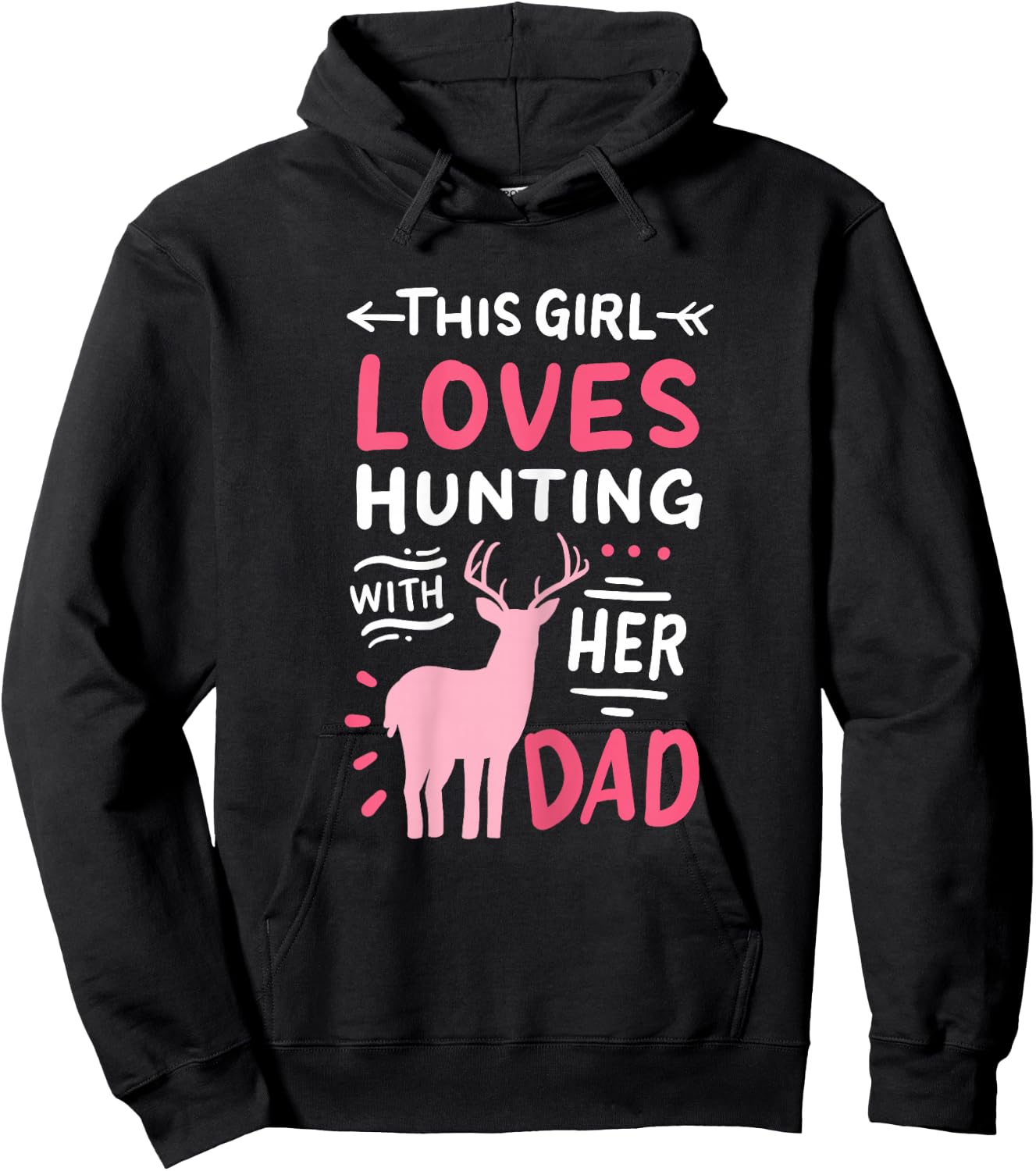 Hunting Girl with Her Dad Father's Day Hoodie - Hoodie | Black