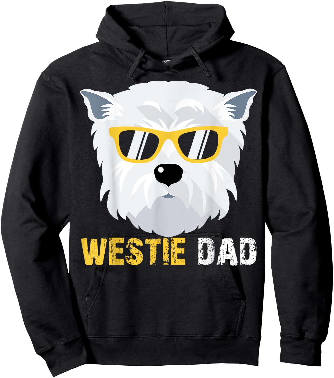 Westie Dad Shirts For Dog Owners Fathers Day Men Hoodie - Hoodie | Black