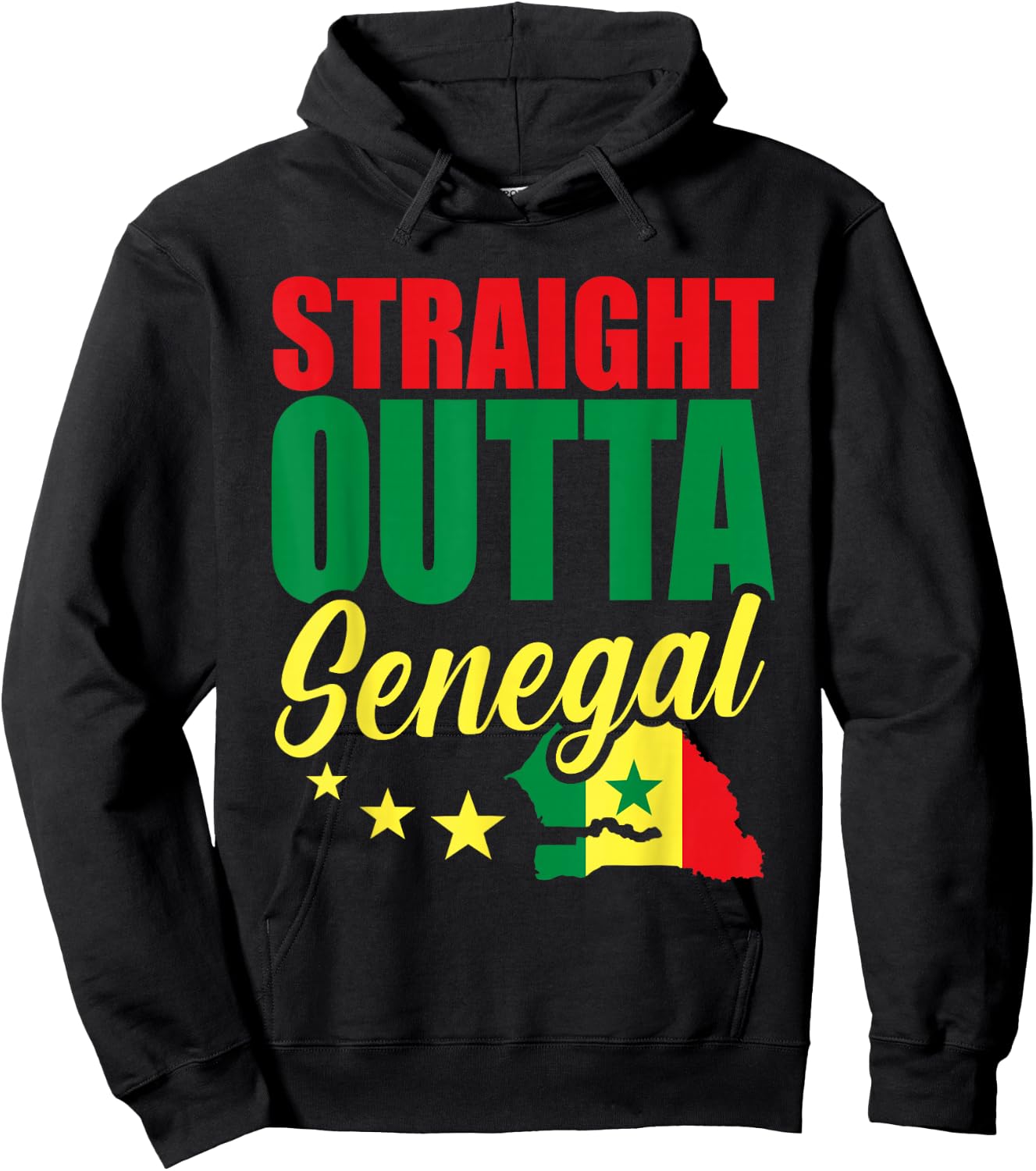Funny Senegal Flag Shirt Roots From Usa Senegal Hoodie - Hoodie | Black