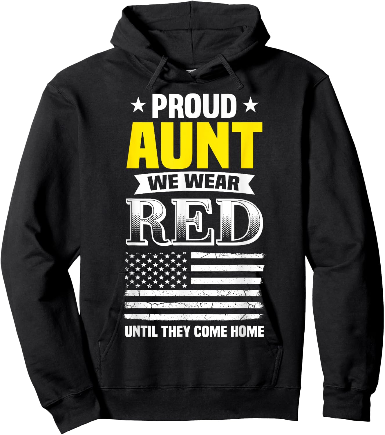 Proud Aunt Of Deployed Nephew Red Friday Family Shirt Hoodie - Hoodie | Black