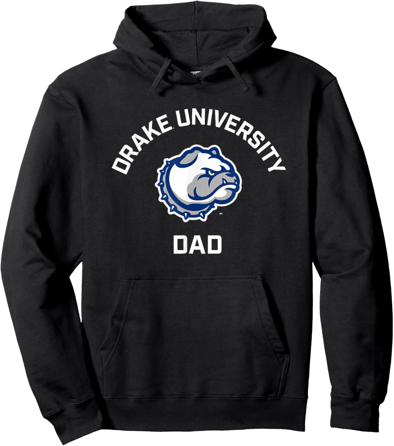 Drake University Bulldogs Arched Dad Hoodie - Hoodie | Black