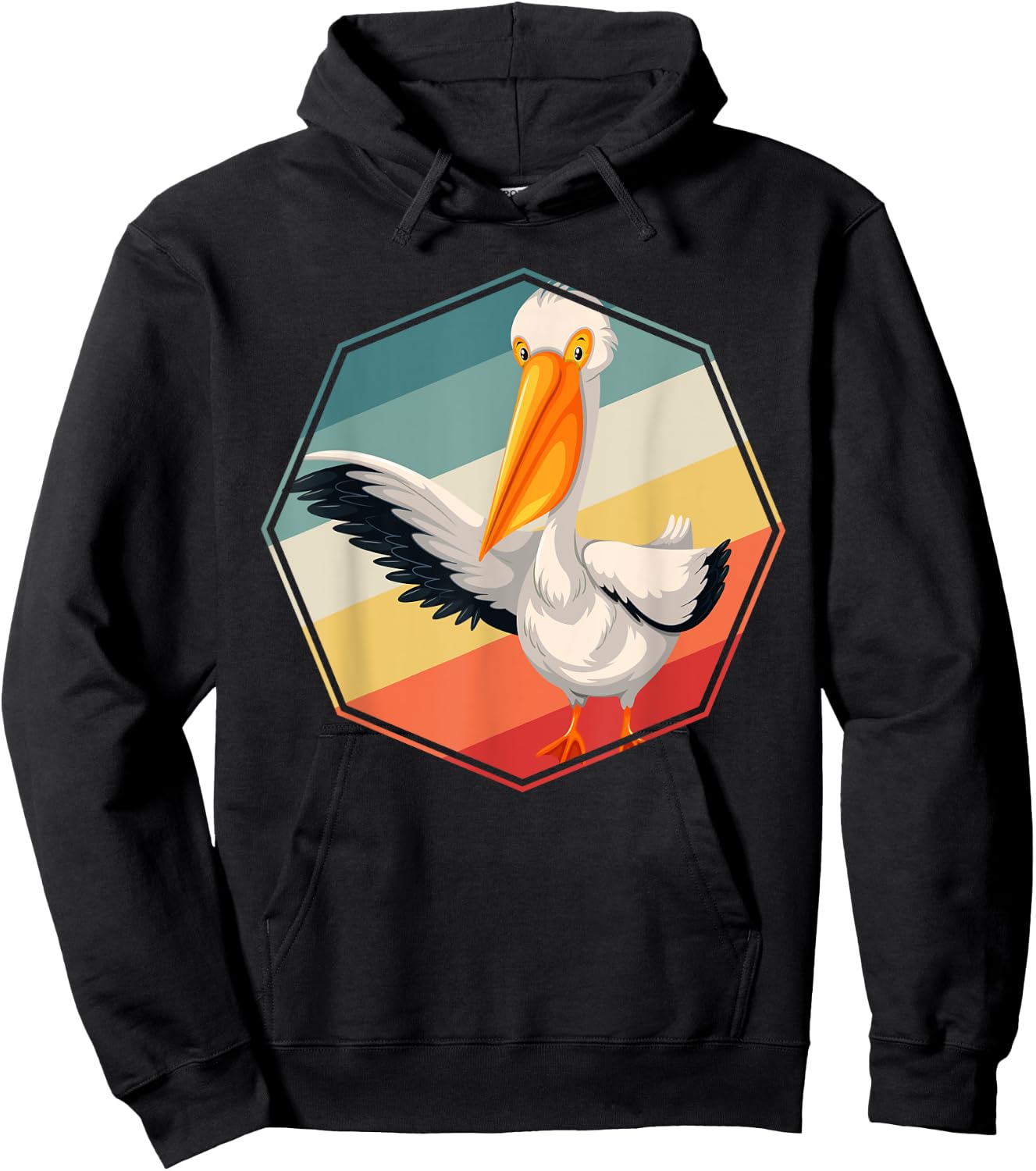 Cute Pelican Bird Toddlers Gift Pelican Hoodie - Hoodie | Black