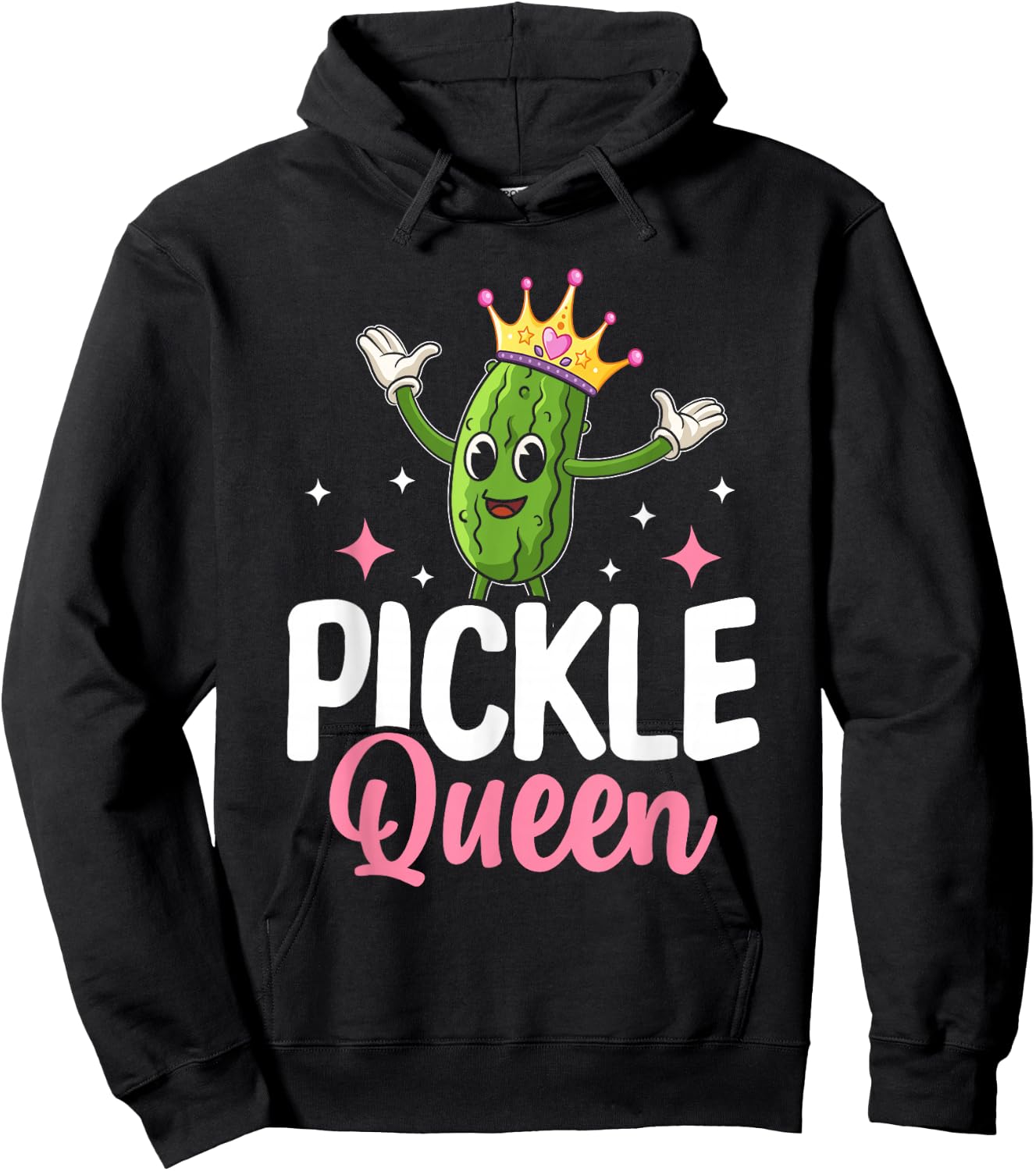 Pickle Lover Women - Pickle Queen Funny Pickles Hoodie - Hoodie | Black