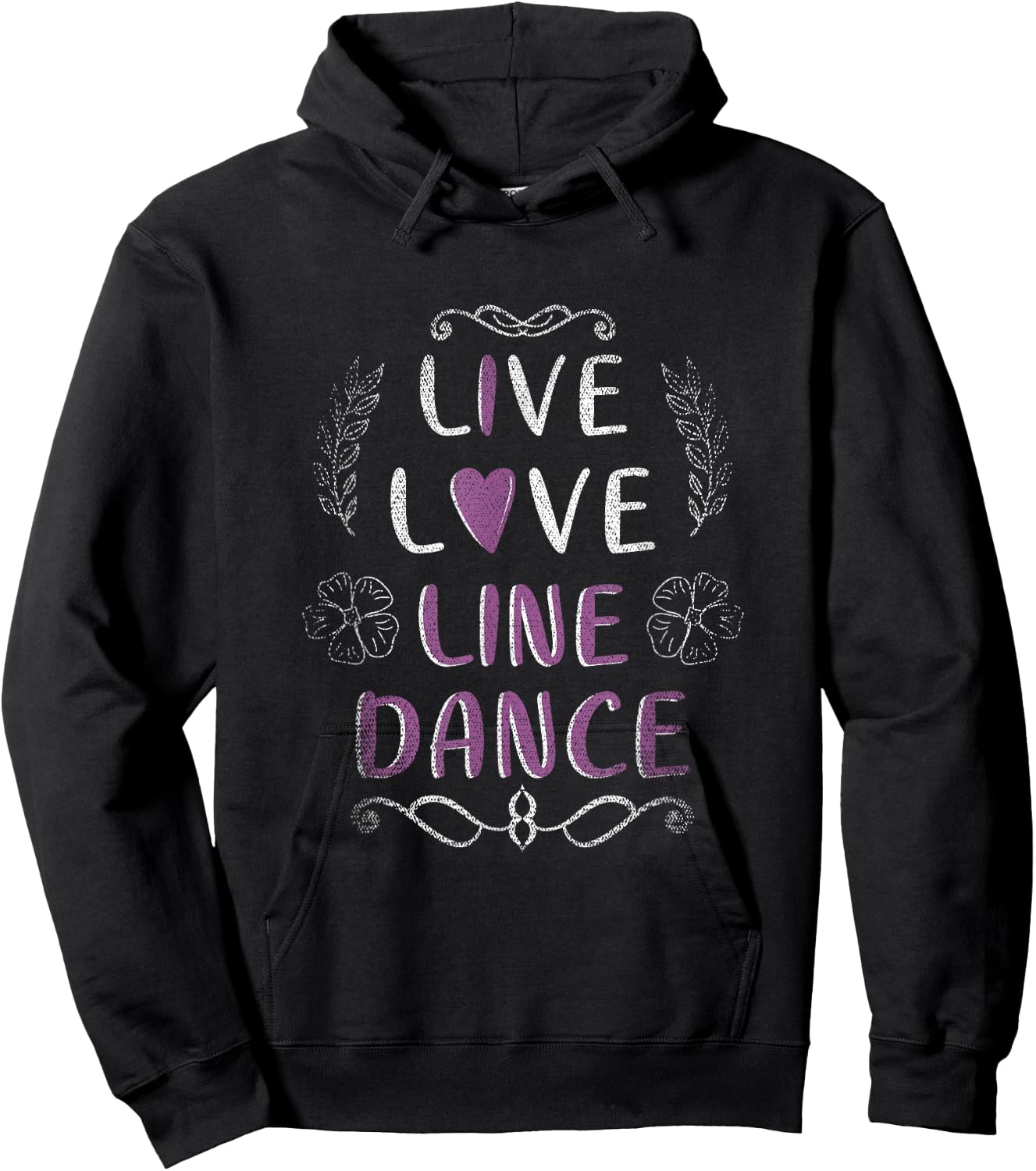 Live Love Line Dance Hoodie - Hoodie | Black