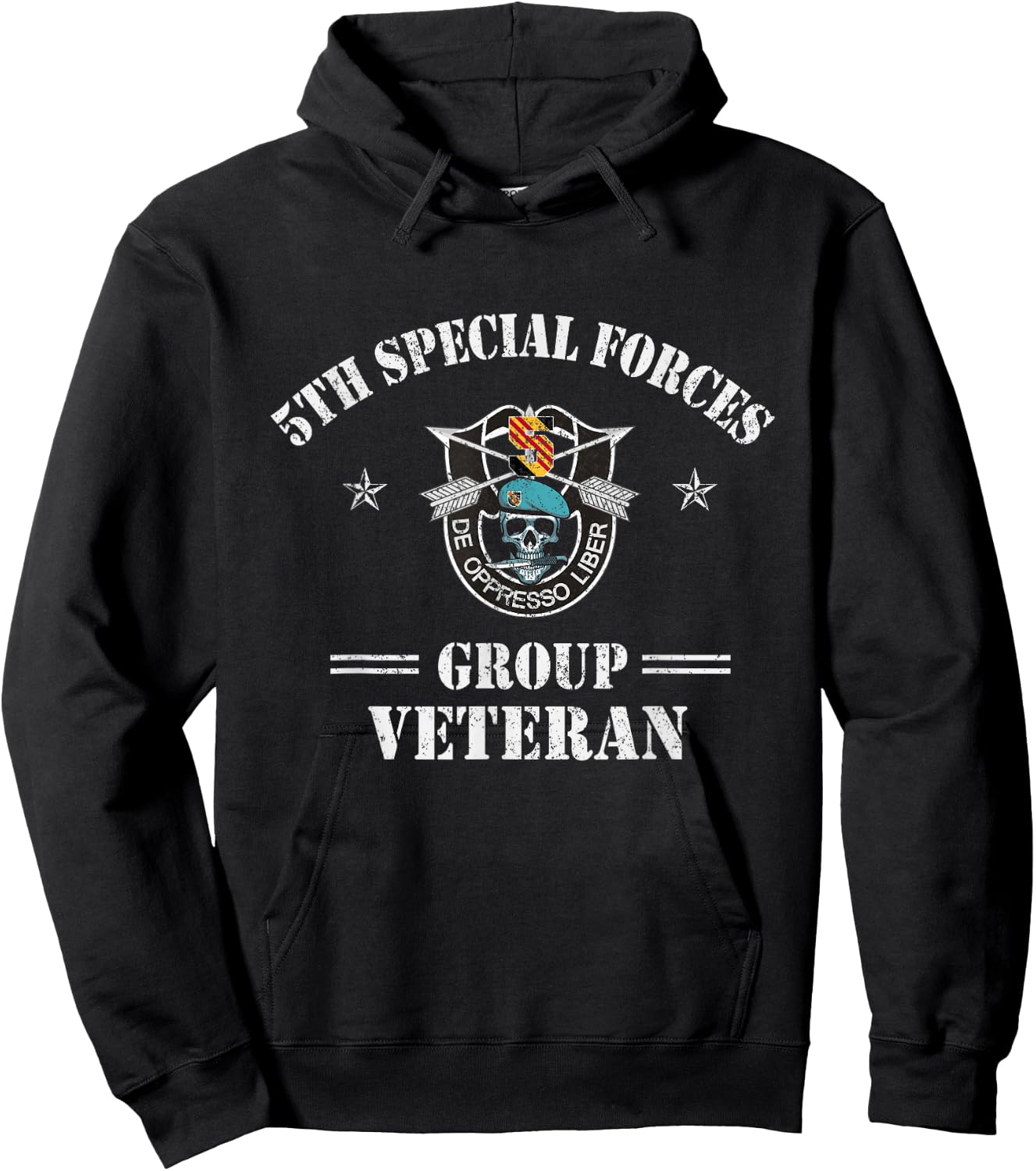 5th Special Forces Group Veteran (5th SFG) De Oppresso Liber Hoodie - Hoodie | Black