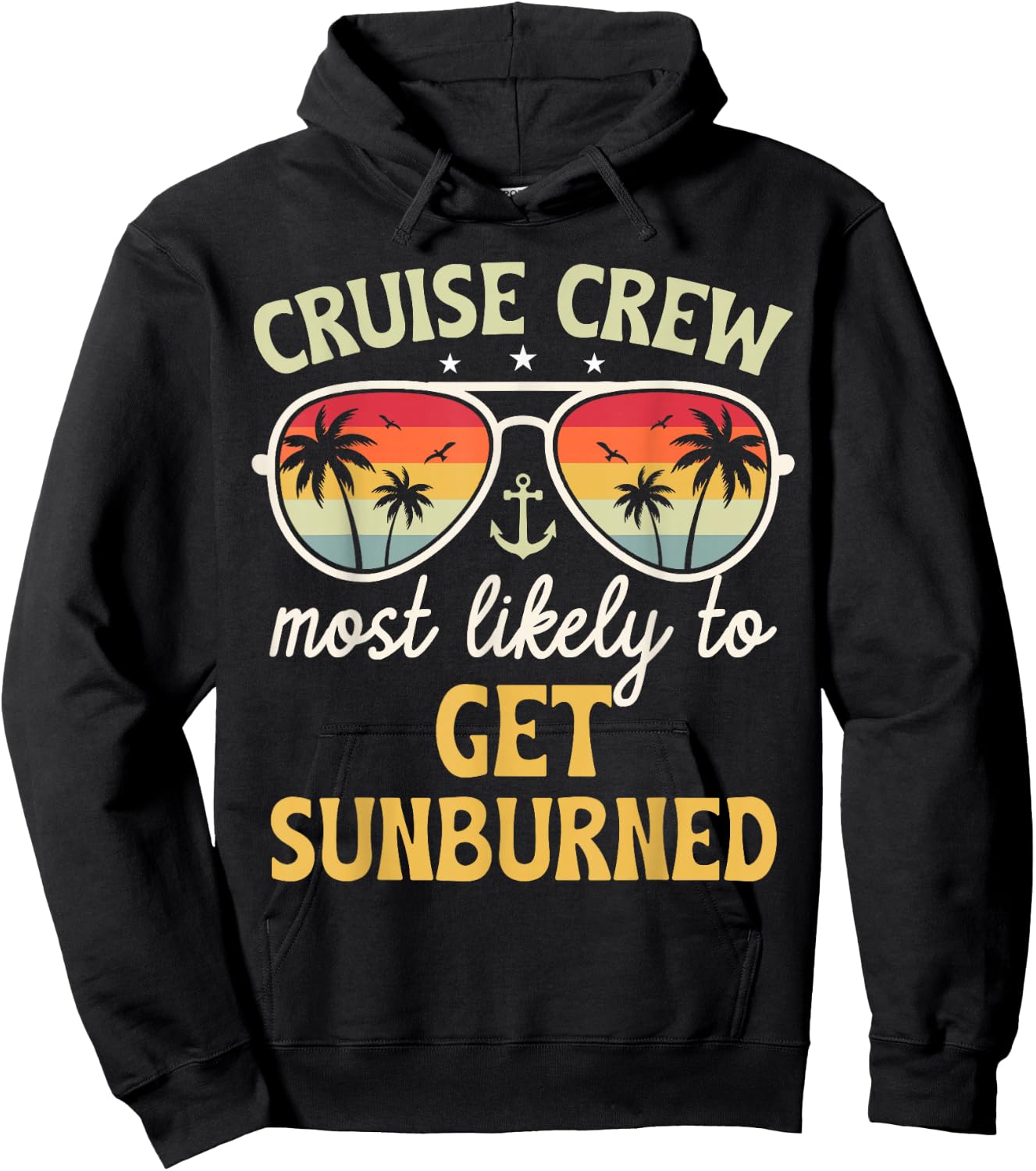 Most Likely To Get Sunburned Matching Family Cruise 2025 Hoodie - Hoodie | Black
