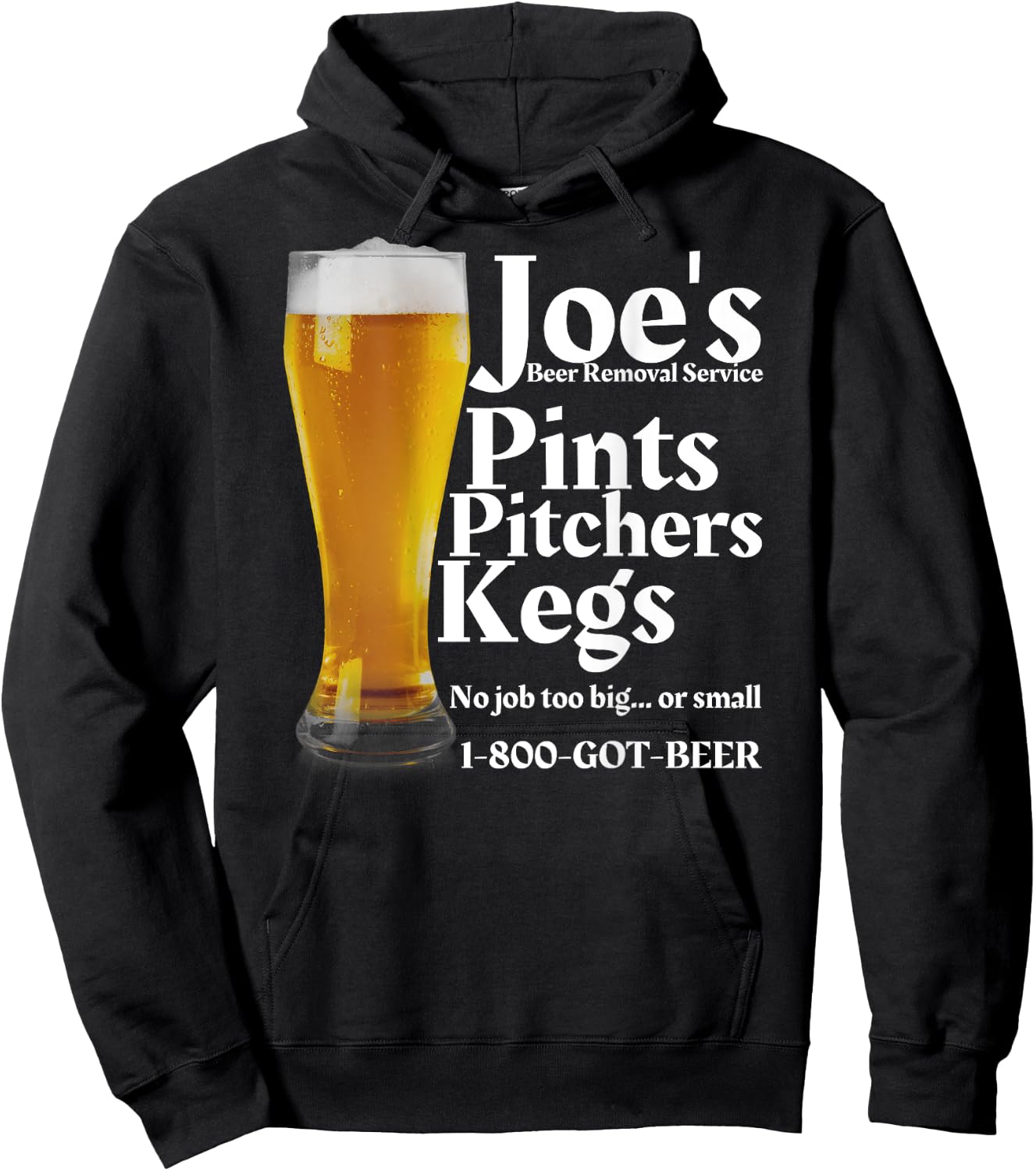 Joe's Beer Removal Service is Funny Beer Lovers Drinking Hoodie - Hoodie | Black