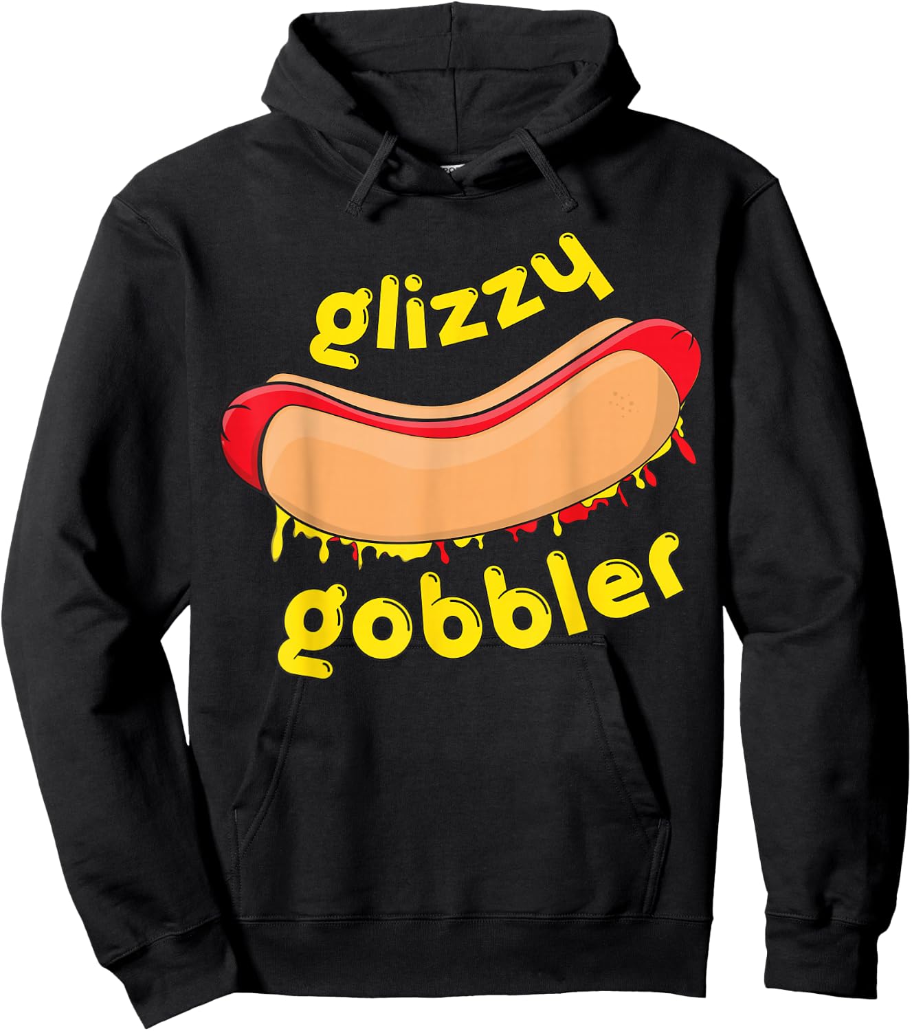 Glizzy Gobbler | Glizzy Gladiator hotdog Guzzler Men Women Hoodie - Hoodie | Black