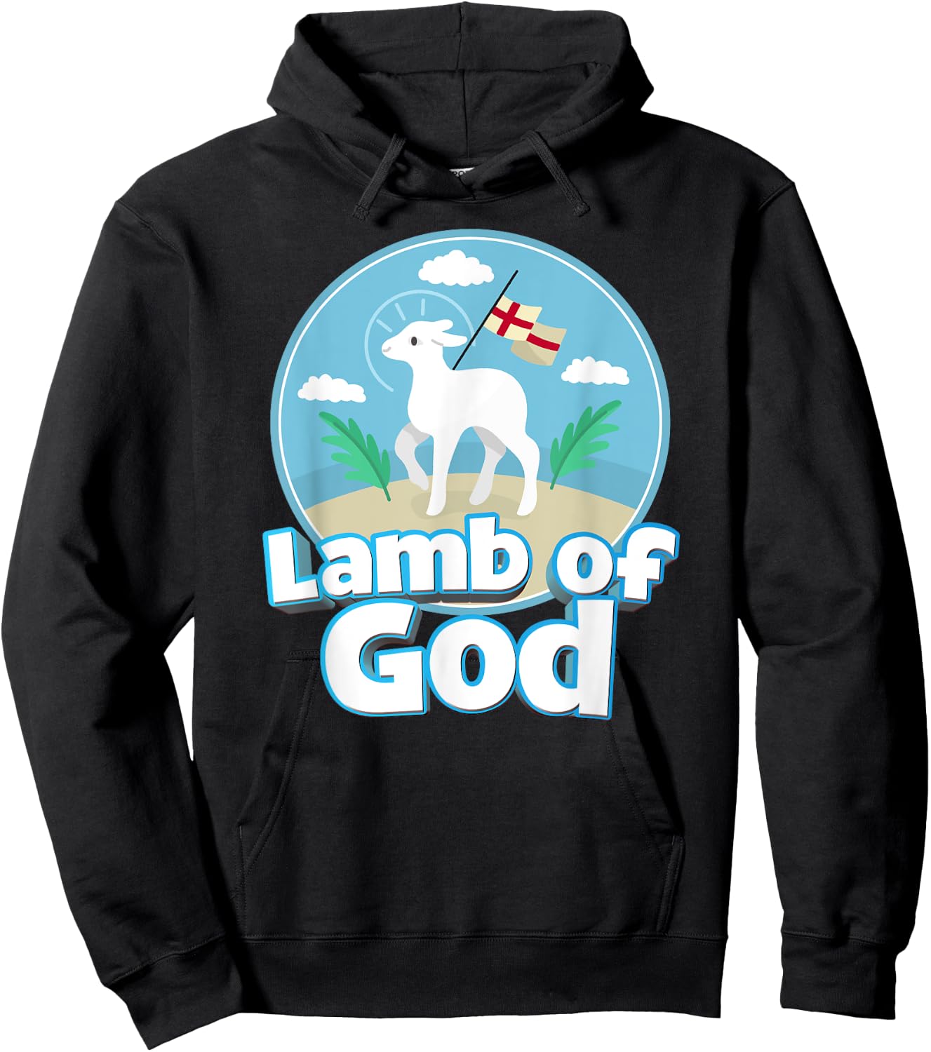 Lamb of God Agnus Dei Easter Catholic Kids Girls Boys Hoodie - Hoodie | Black