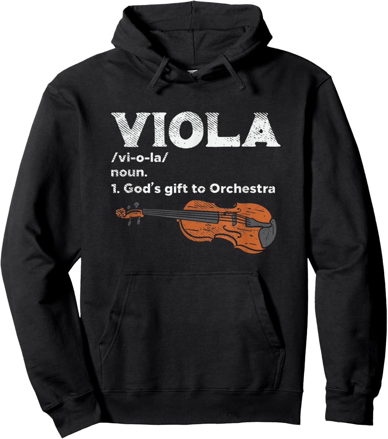 Viola God's Gift to Orchestra - Viola Instrument Hoodie - Hoodie | Black