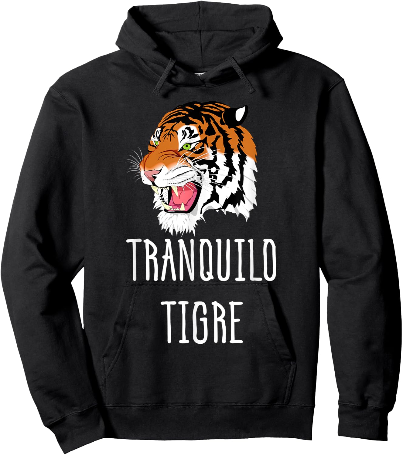 Tranquilo Tigre Take it Easy Tiger Spanish Hoodie - Hoodie | Black