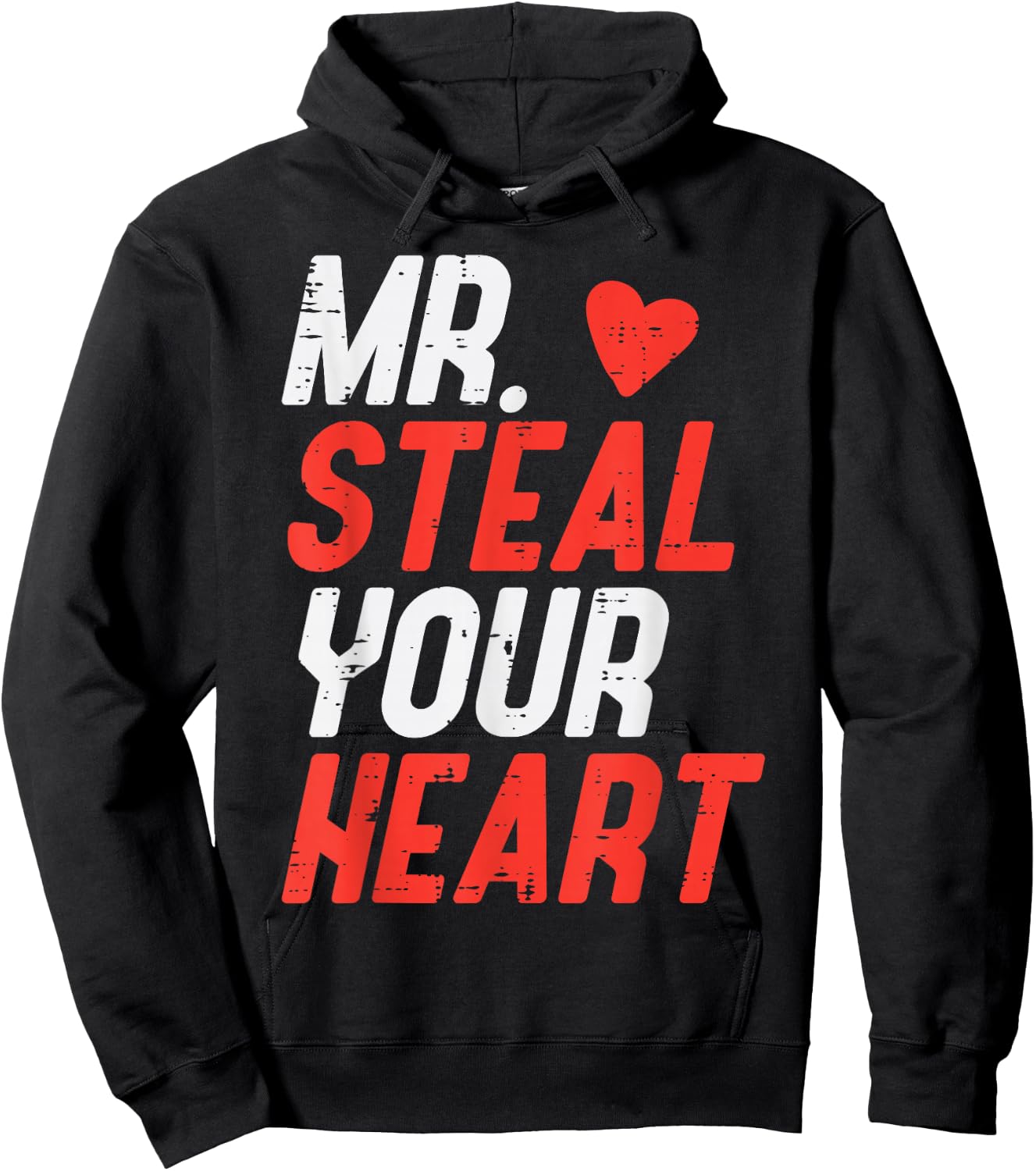 Valentines Day Mr Steal Your Heart Boys Kids Toddler Youth Hoodie - Hoodie | Black