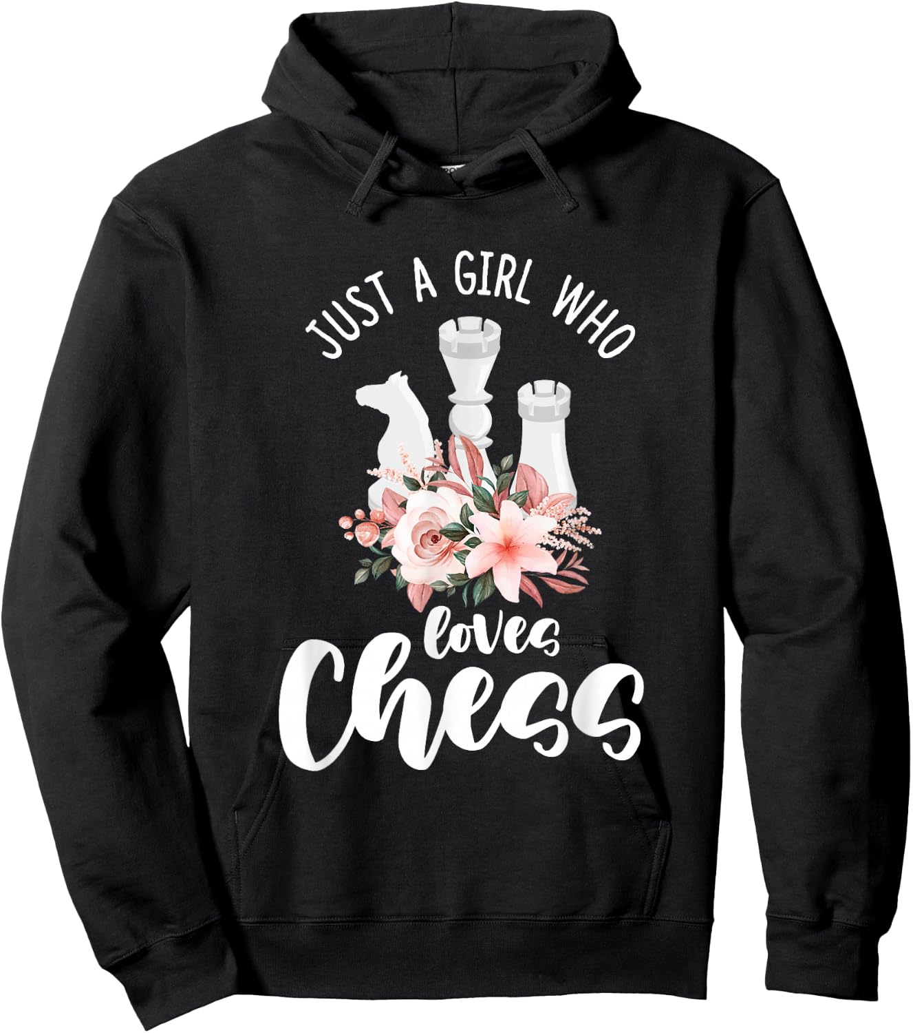 Just a Girl Who Loves Chess Hoodie - Hoodie | Black