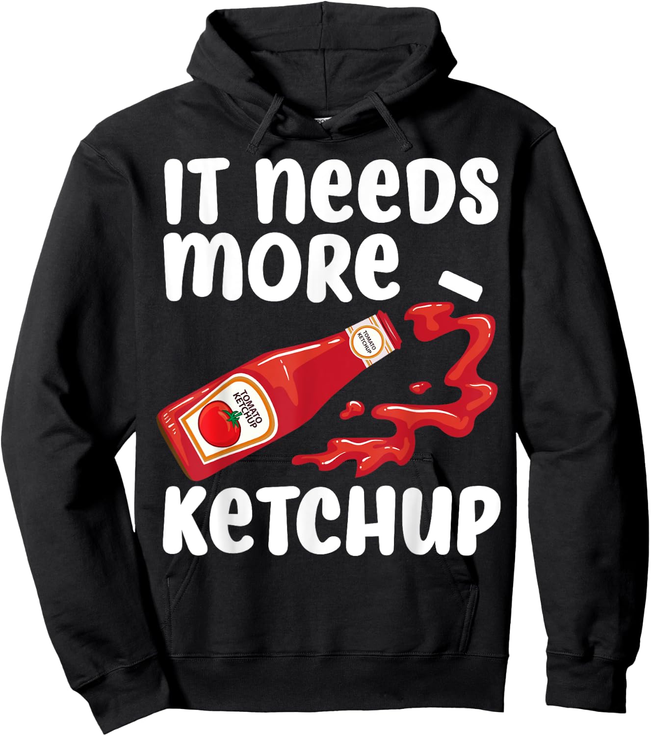 Funny Ketchup Lover Gift Men Women Kids Tomato Table Sauce Hoodie - Hoodie | Black