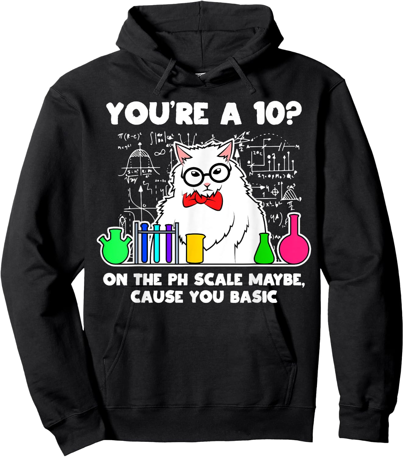 Funny Meme Cats Scientist Physics Chemistry Nerd Hoodie - Hoodie | Black