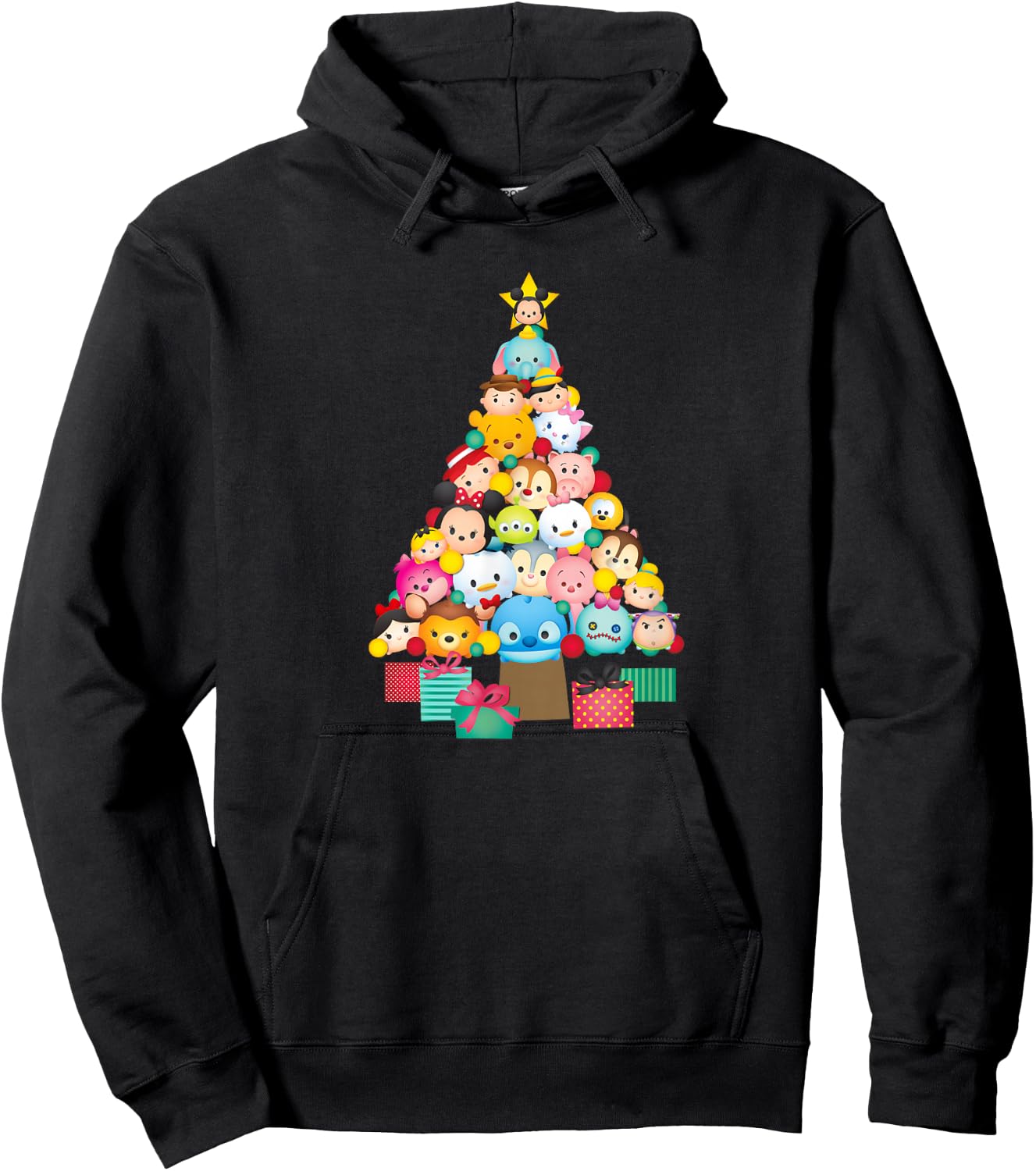 Tsum Tsum - Festive Christmas Tree Hoodie - Hoodie | Black