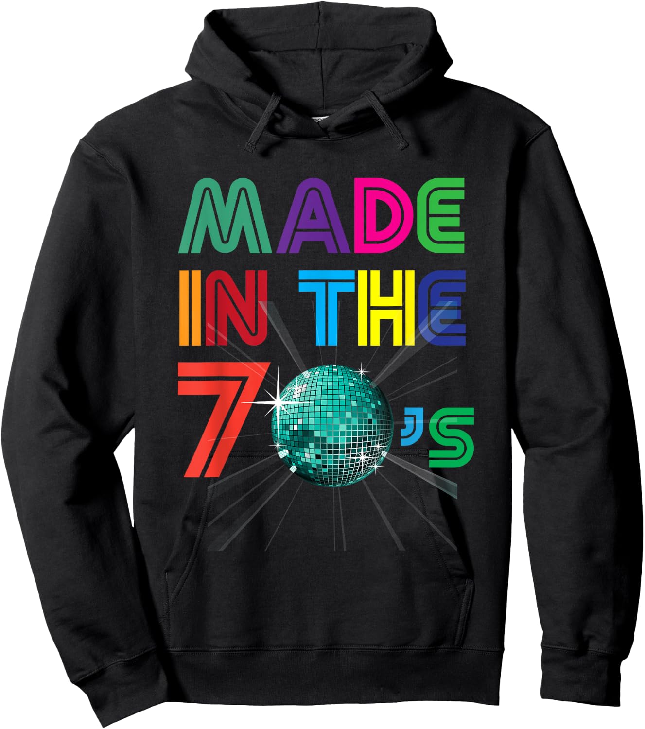 Vintage Retro Made In The 70s Gift +- 40 Yrs Years Old Hoodie - Hoodie | Black