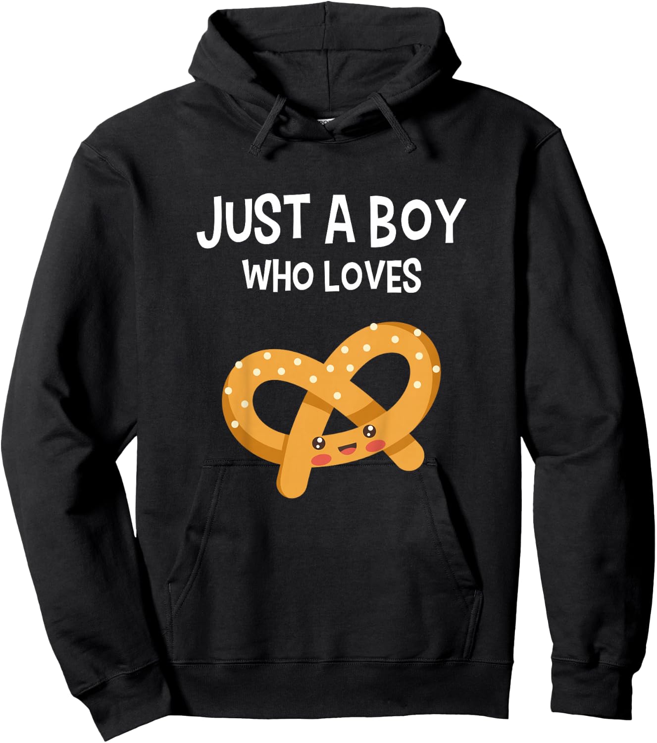 Kids Pretzel Shirt Pretzel Lover Funny Boy Love Pretzels Gift Hoodie - Hoodie | Black