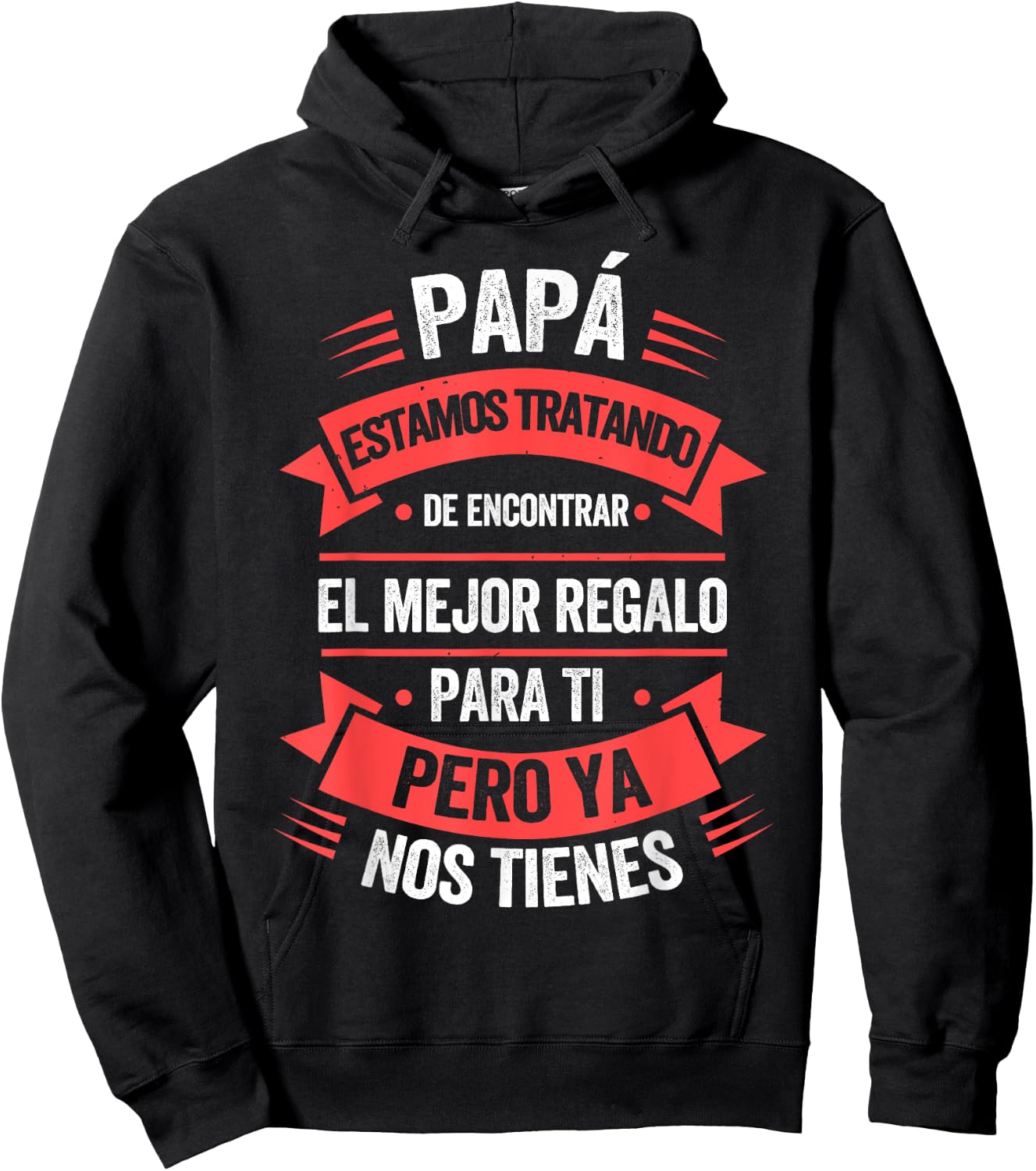 Funny Fathers Day Shirt Spanish Dad from Daughter Son Hoodie - Hoodie | Black