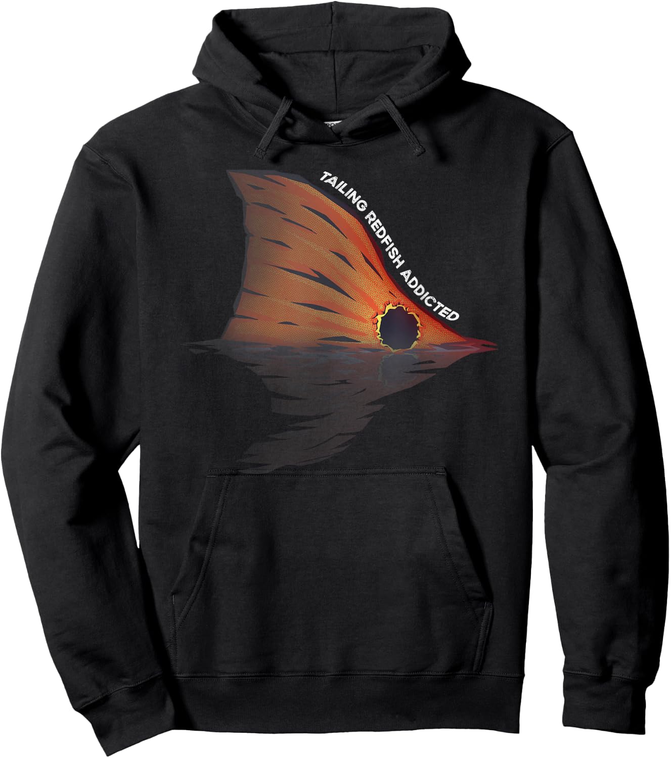 Tailing Redfish Fishing Joke Redfishing Red Drum Fishermen Hoodie - Hoodie | Black