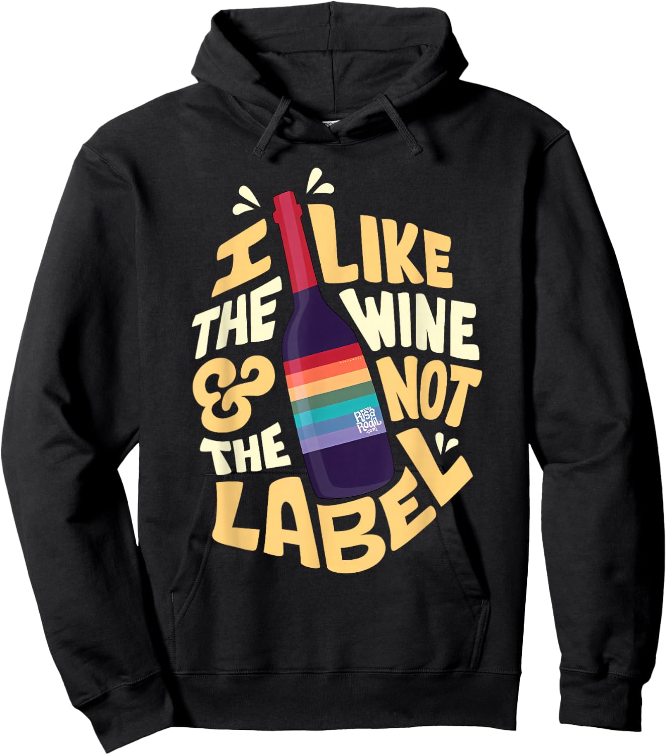 I like the wine and not the label Apparel Hoodie - Hoodie | Black