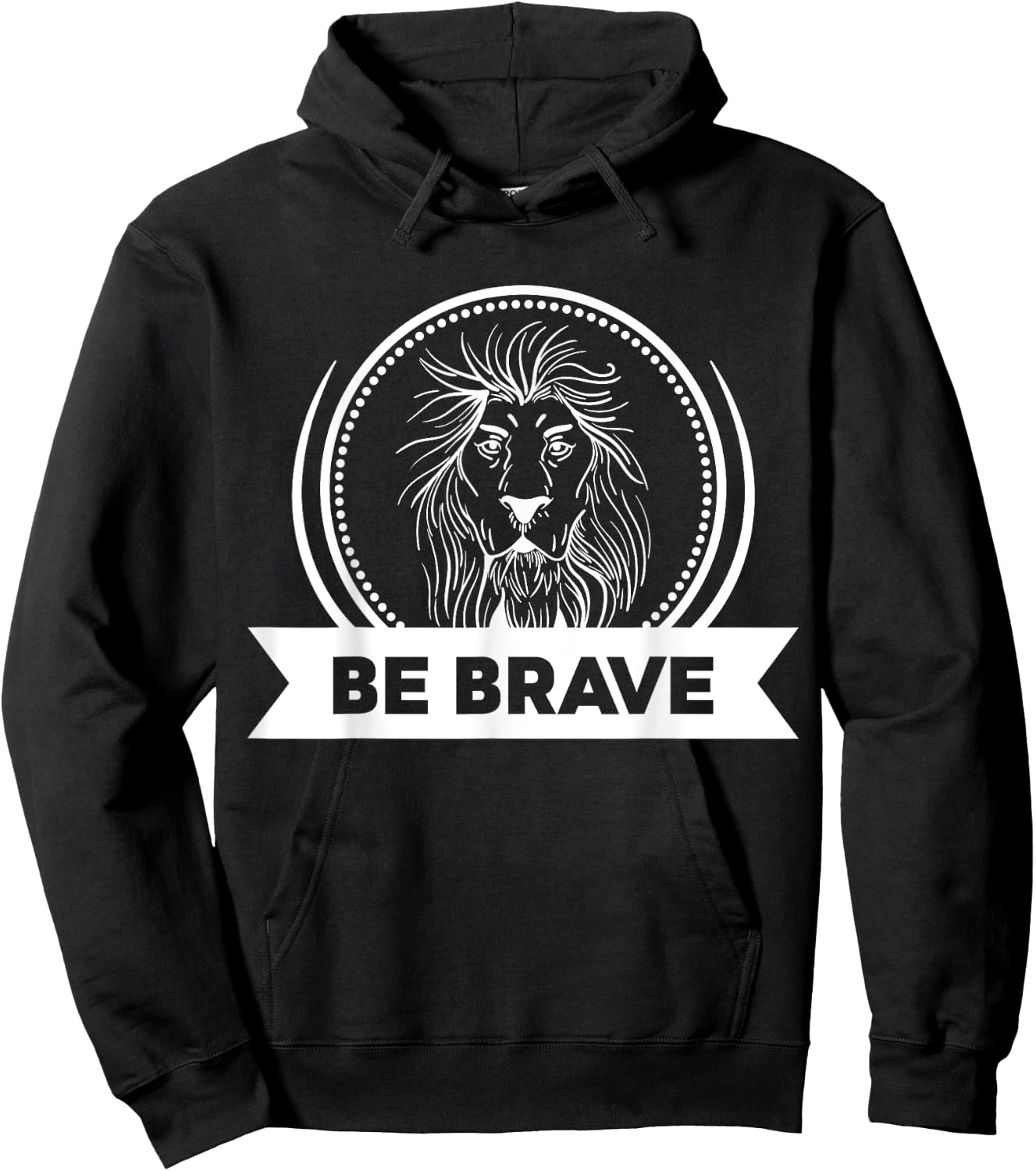 Be Brave White Lion Hoodie - Hoodie | Black