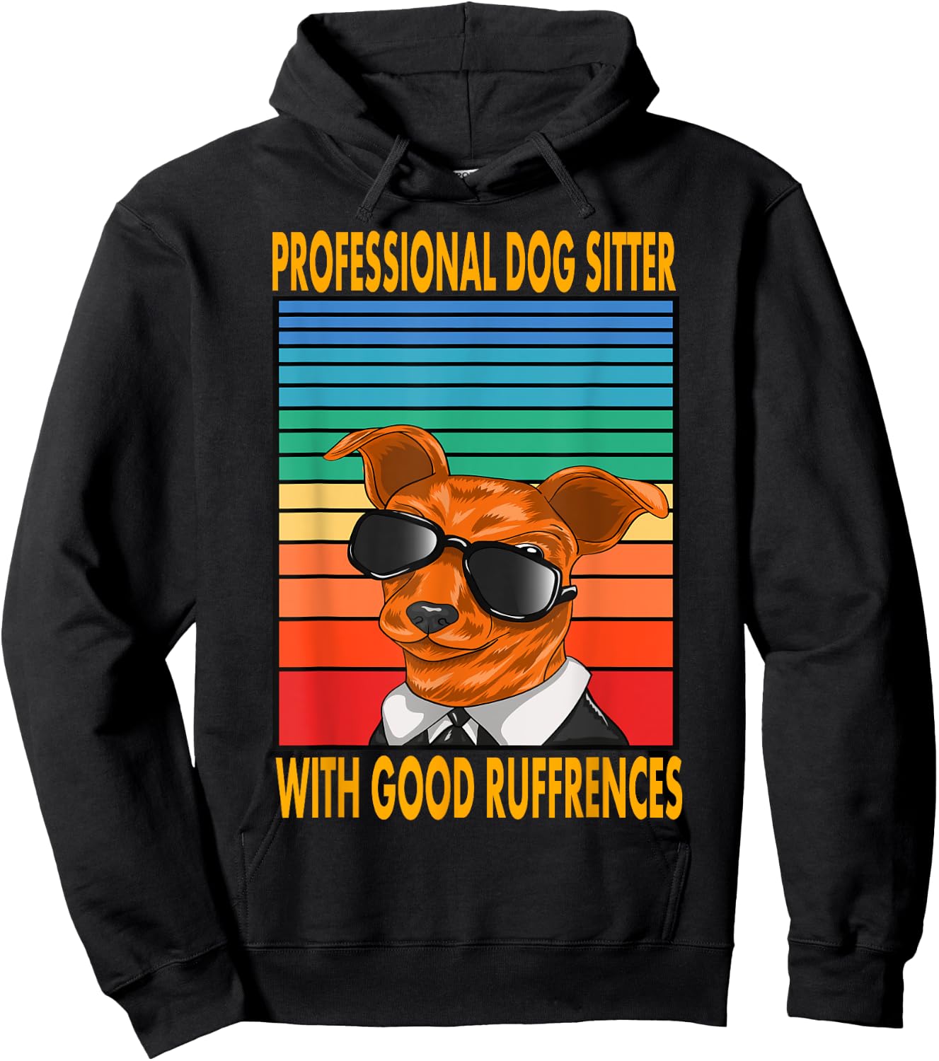 Professional Dog Sitter With Good Ruffrences Women Kids Hoodie - Hoodie | Black