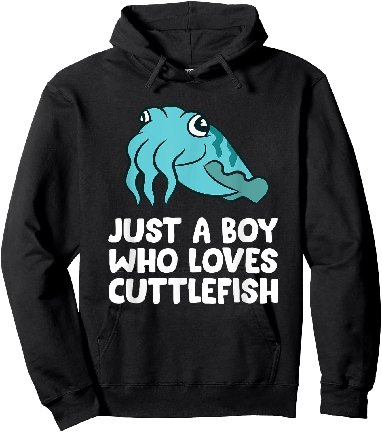 Just a Boy Who Loves Cuttlefish Hoodie - Hoodie | Black