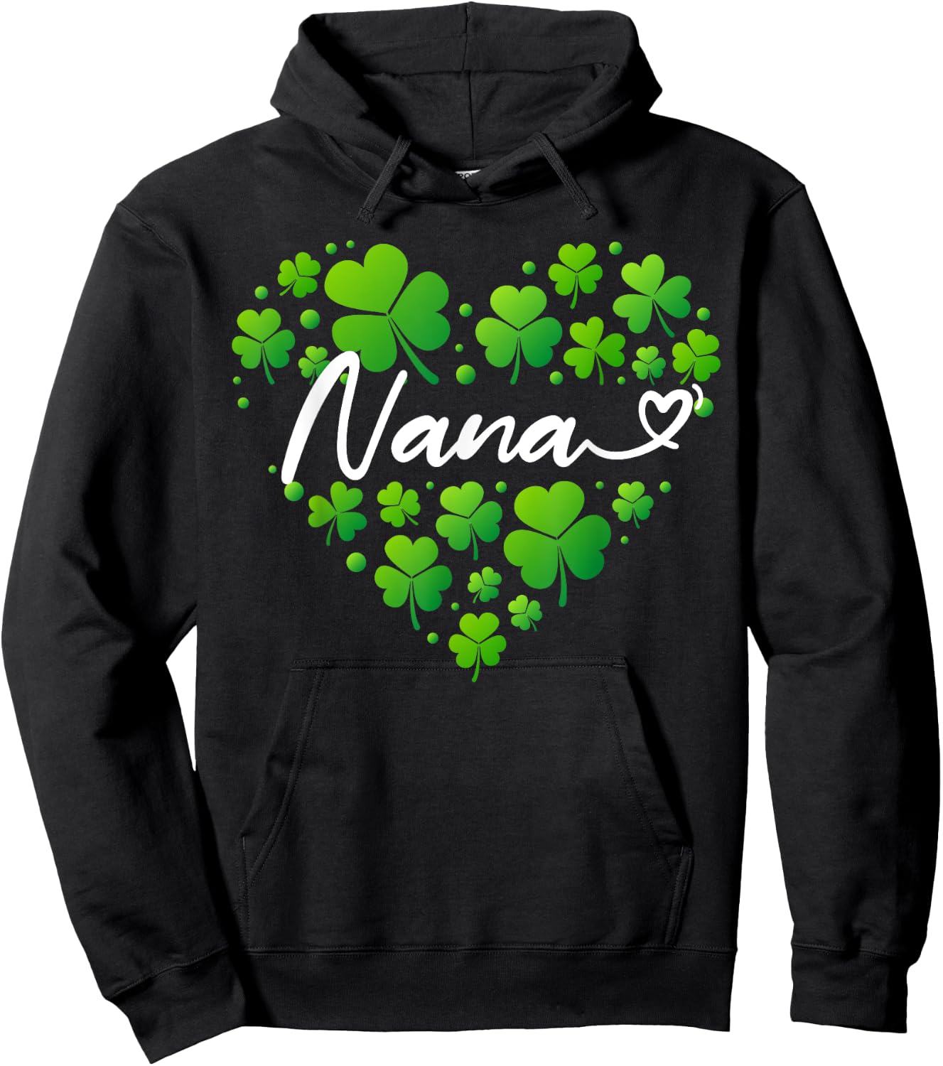 St Patricks Day Nana Shirt Nana Gifts for Grandma Hoodie - Hoodie | Black