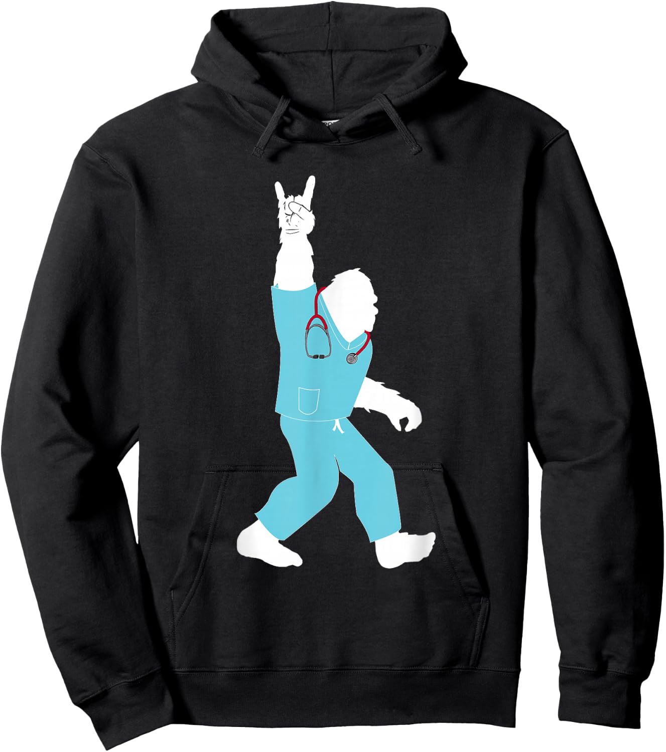 Bigfoot Supports Nurse and Doctor Scrub Life Designs Hoodie - Hoodie | Black