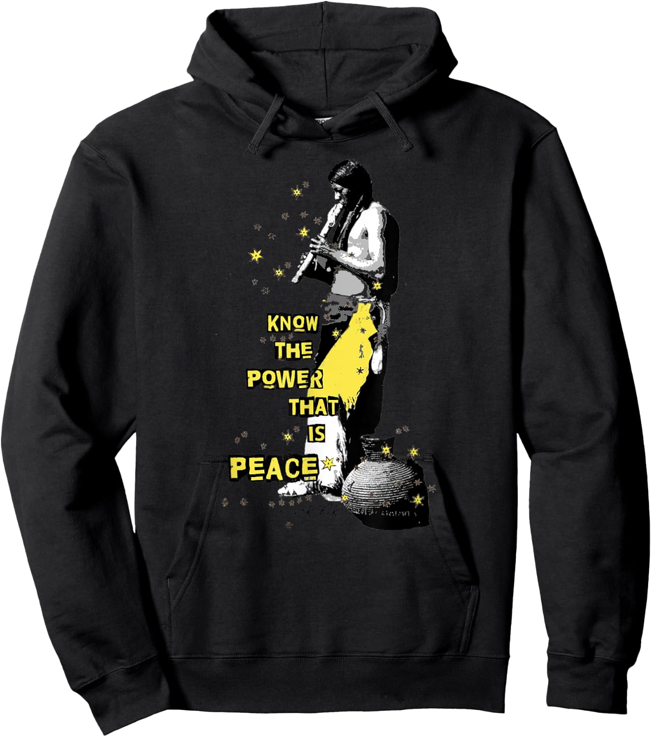 Native American Flute Hoodie - Hoodie | Black