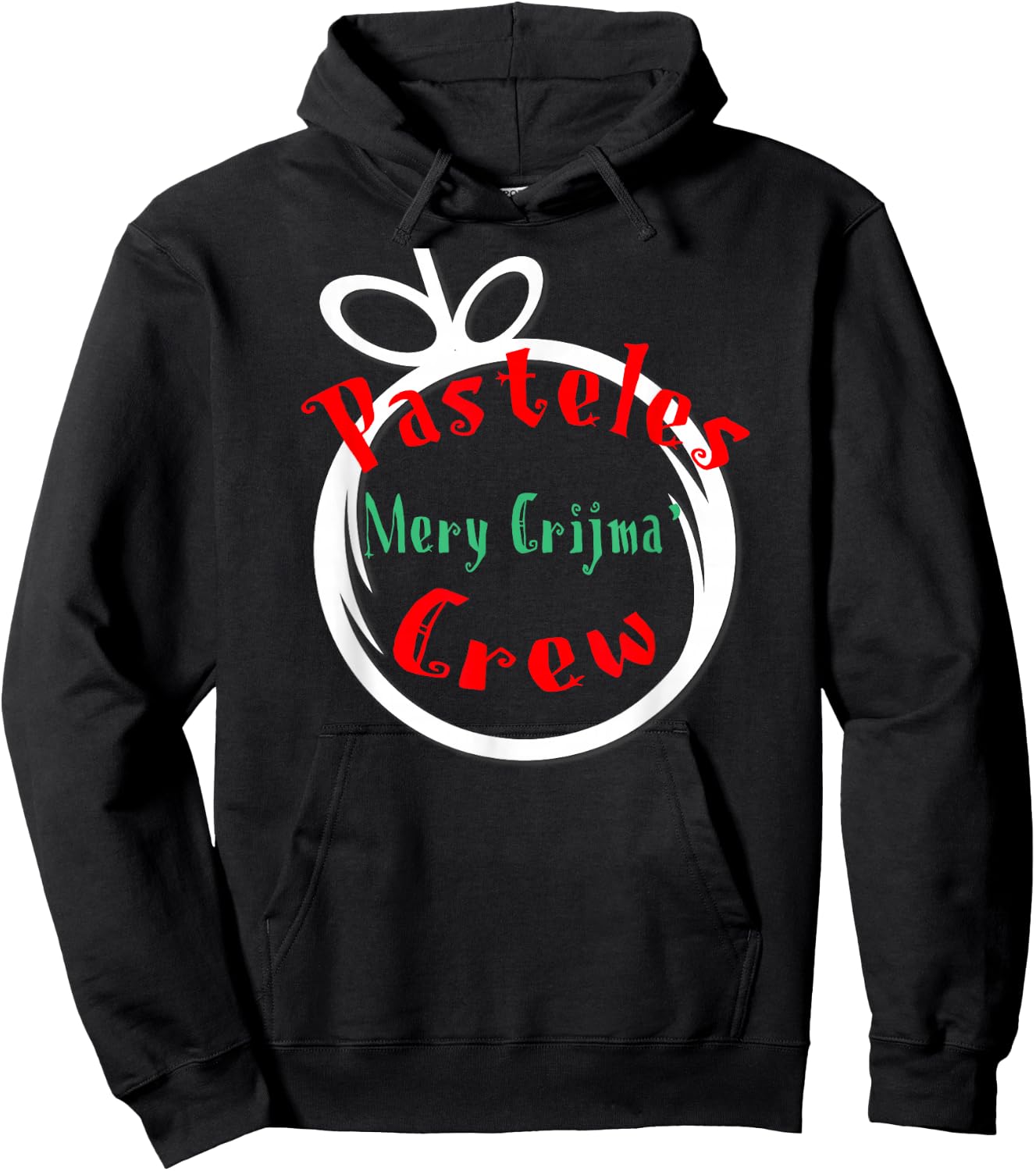 Funny Puerto Rico Pasteles Crew Christmas Boricua Hoodie - Hoodie | Black