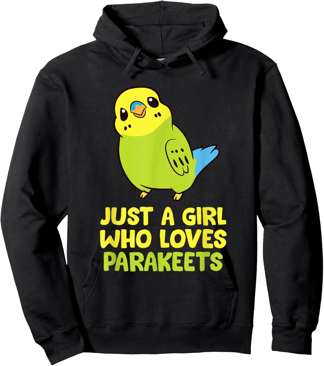 Just a Girl Who Loves Parakeets Funny Parakeet Hoodie - Hoodie | Black