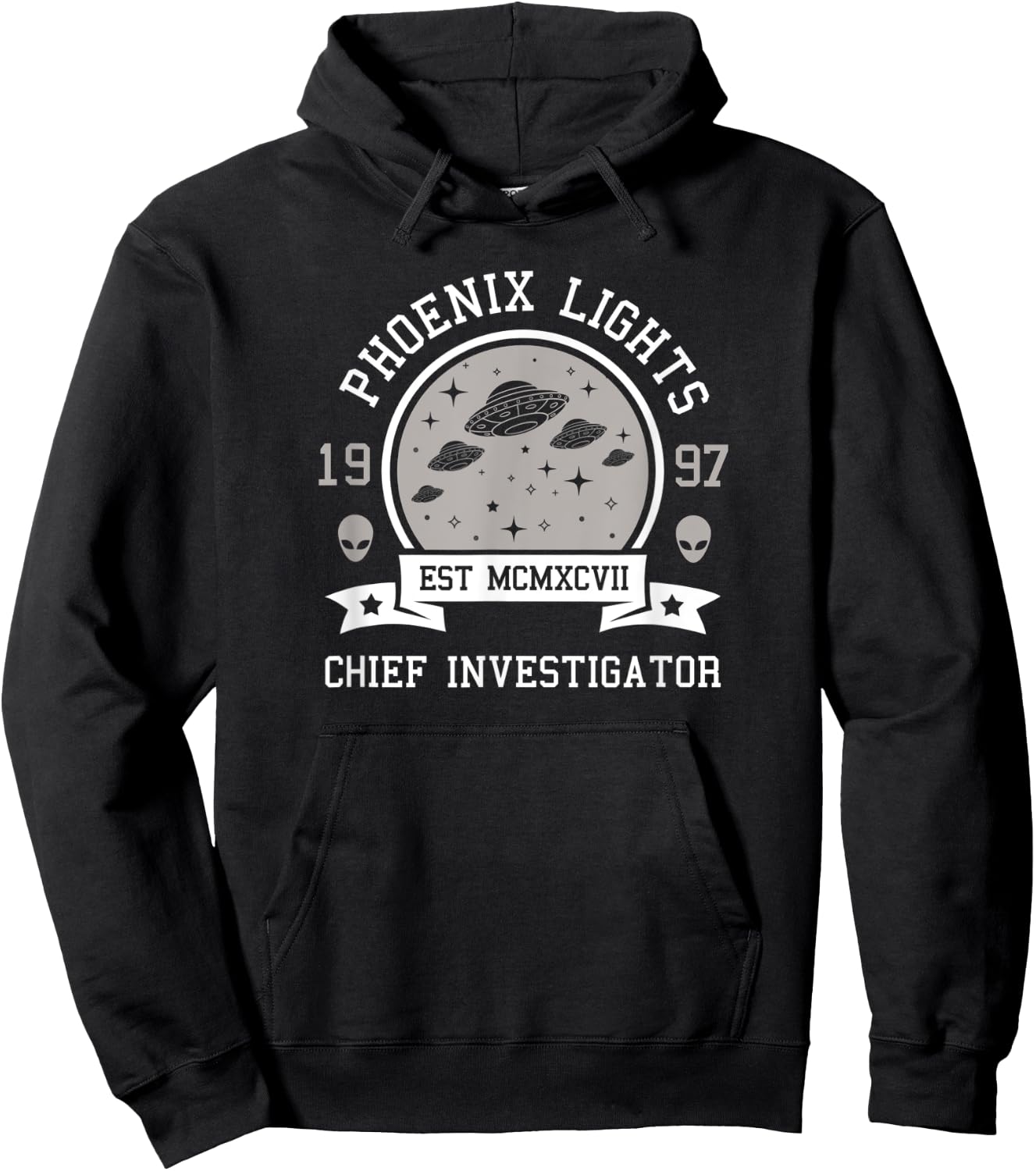 Phoenix Lights Chief Investigator UFO Alien funny Hoodie - Hoodie | Black