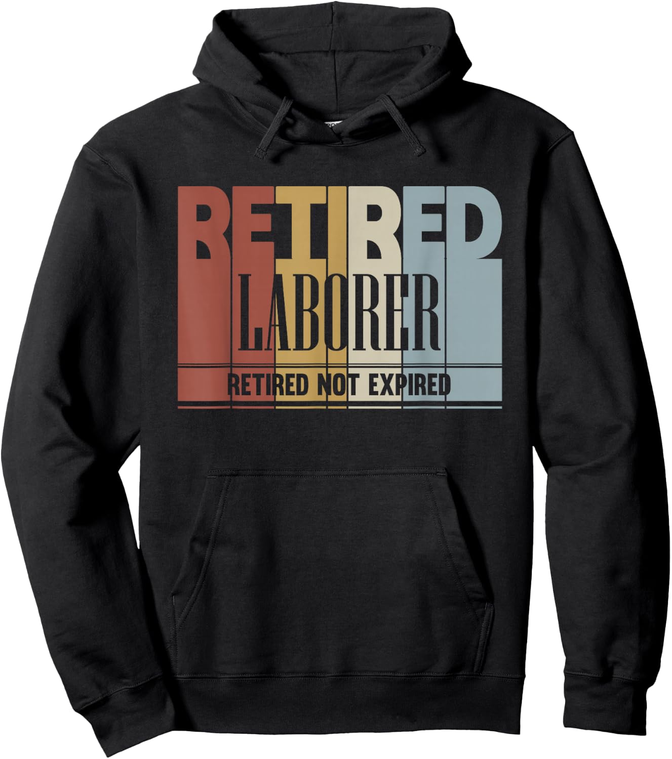 Retired Laborer Vintage Retirement Gift Not Expired Hoodie - Hoodie | Black