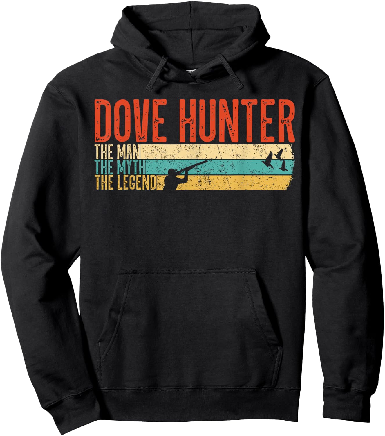 The Man The Myth The Legend Dove Hunter Hunting Winghooters Hoodie - Hoodie | Black