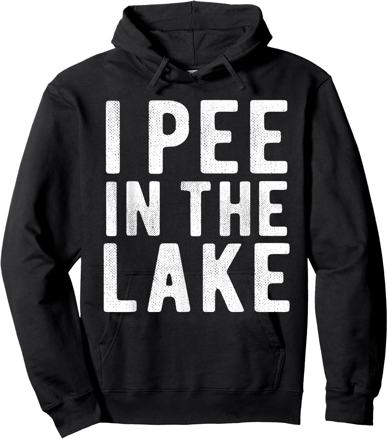 I Pee In The Lake Funny Summer Vacation Vintage Boating Men Women Girls Kids Hoodie - Hoodie | Black